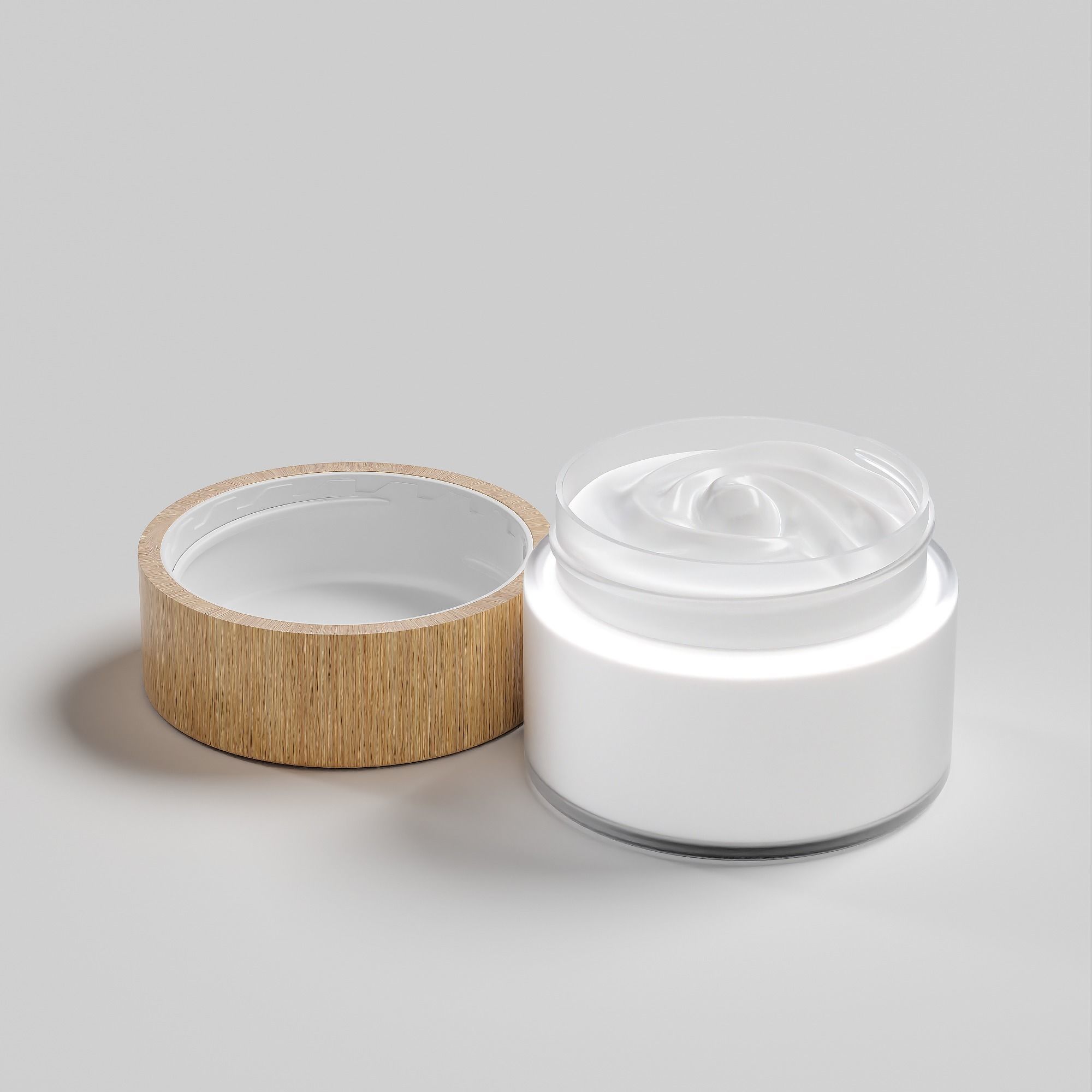 Cream Jar 37 Low-poly 3D model_6