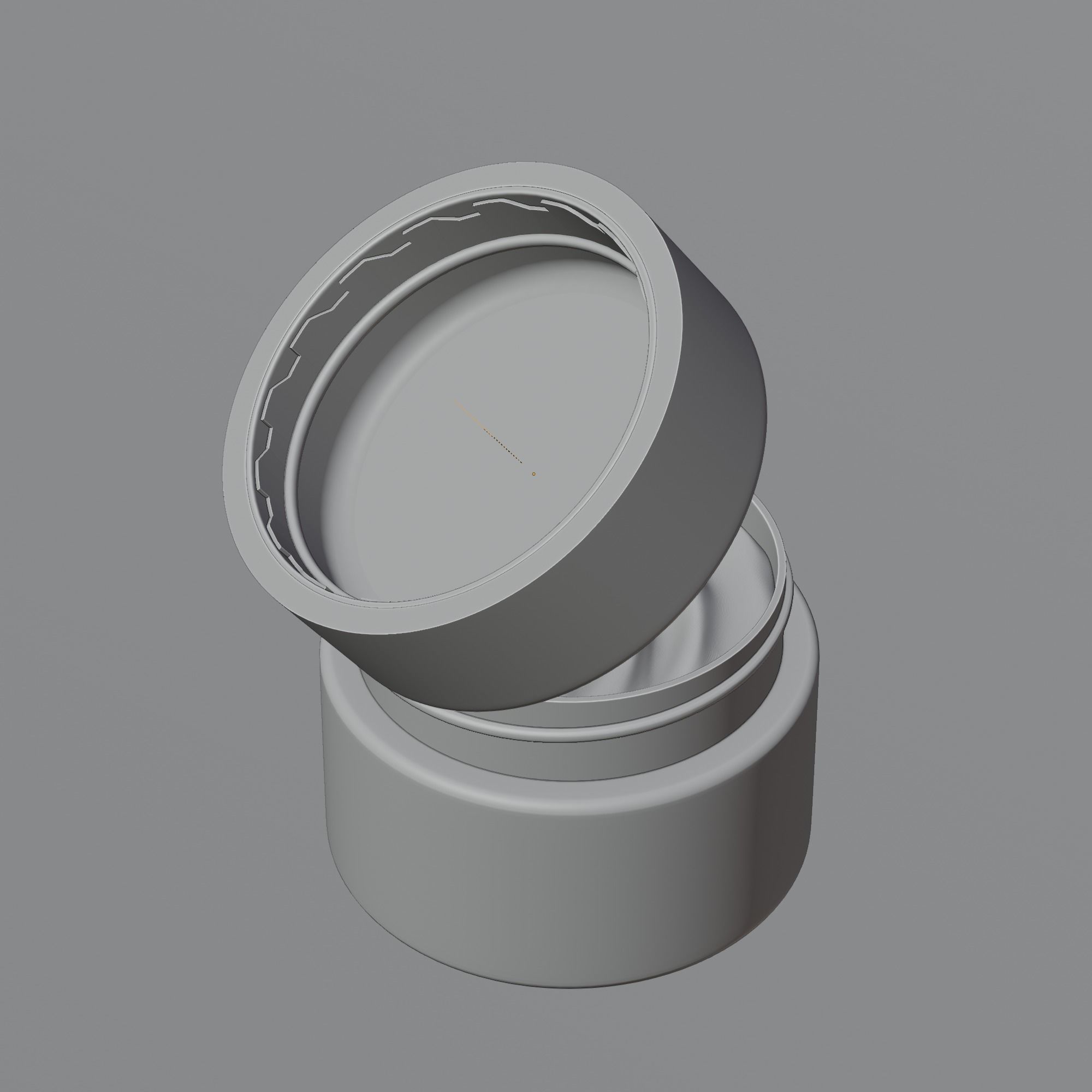 Cream Jar 37 Low-poly 3D model_12