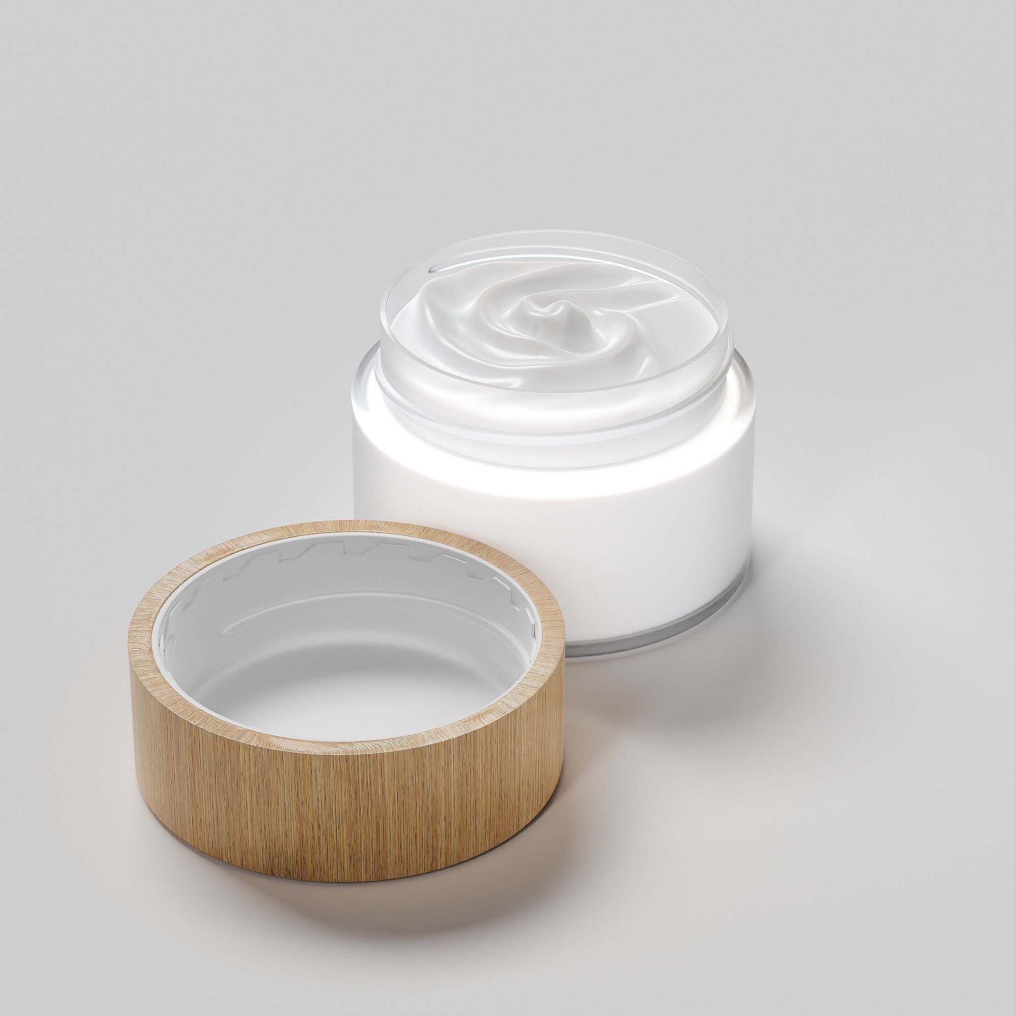 Cream Jar 37 Low-poly 3D model_4