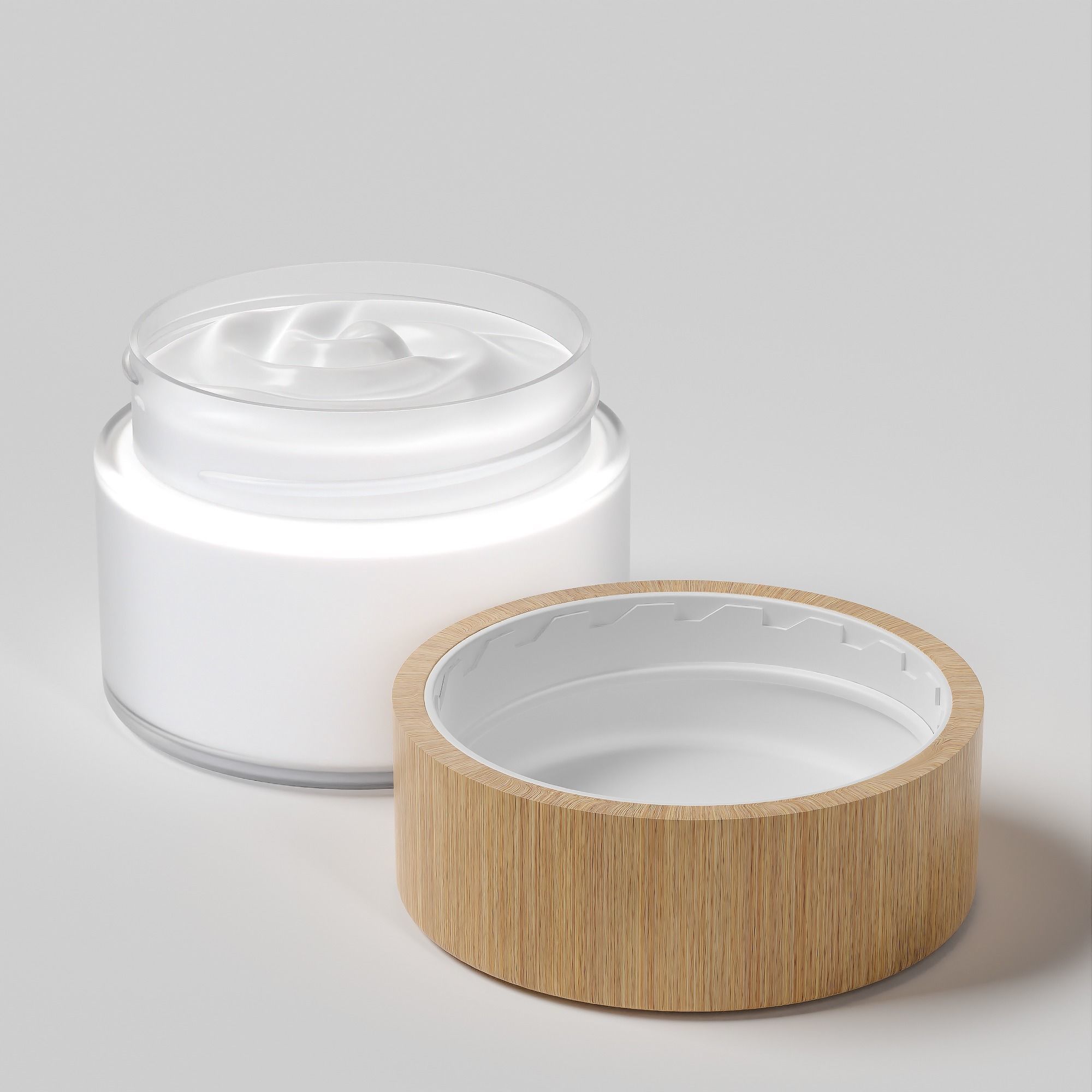 Cream Jar 37 Low-poly 3D model_3