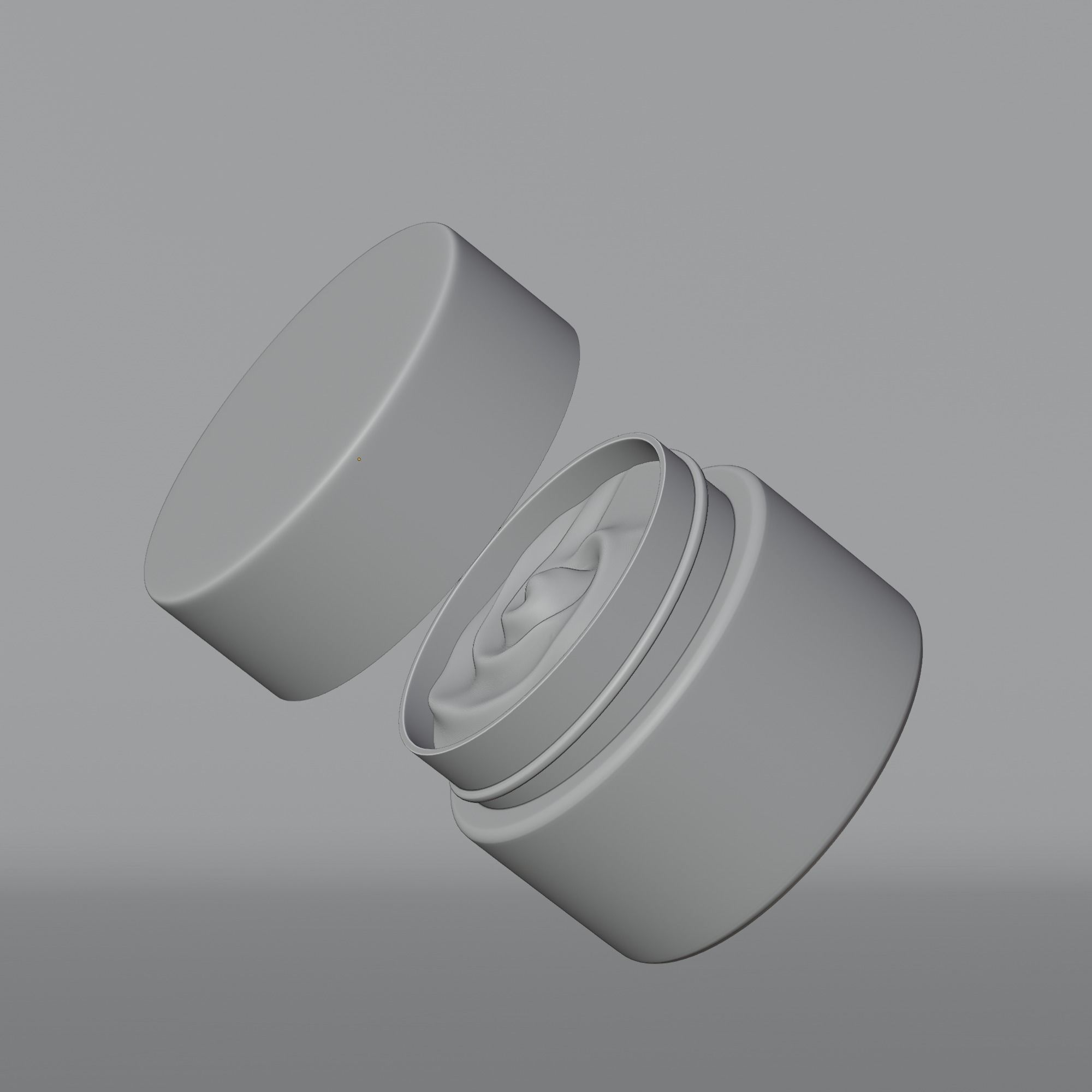 Cream Jar 37 Low-poly 3D model_10