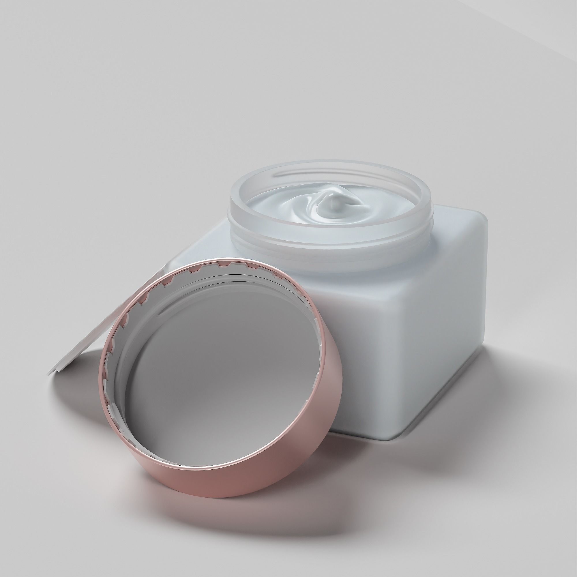 Cream Jar 36 Low-poly 3D model_7