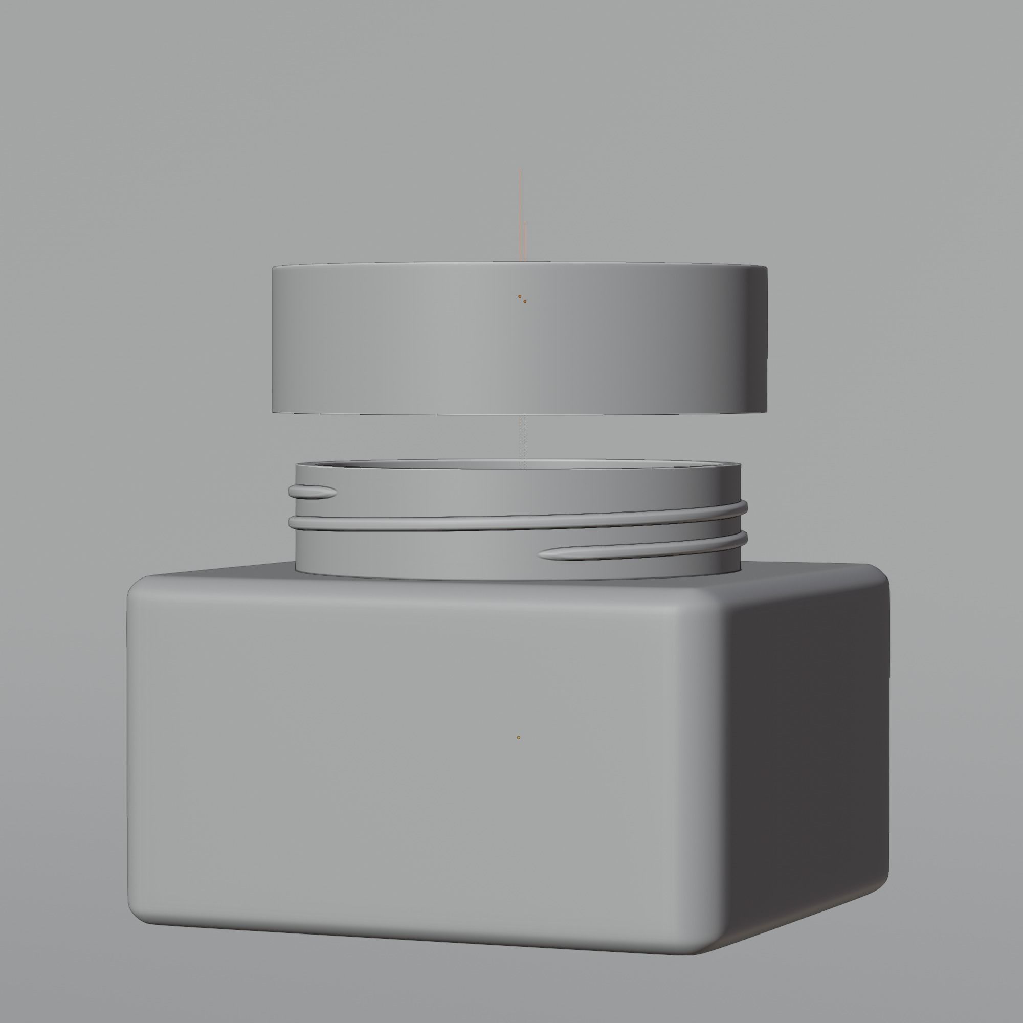 Cream Jar 36 Low-poly 3D model_14