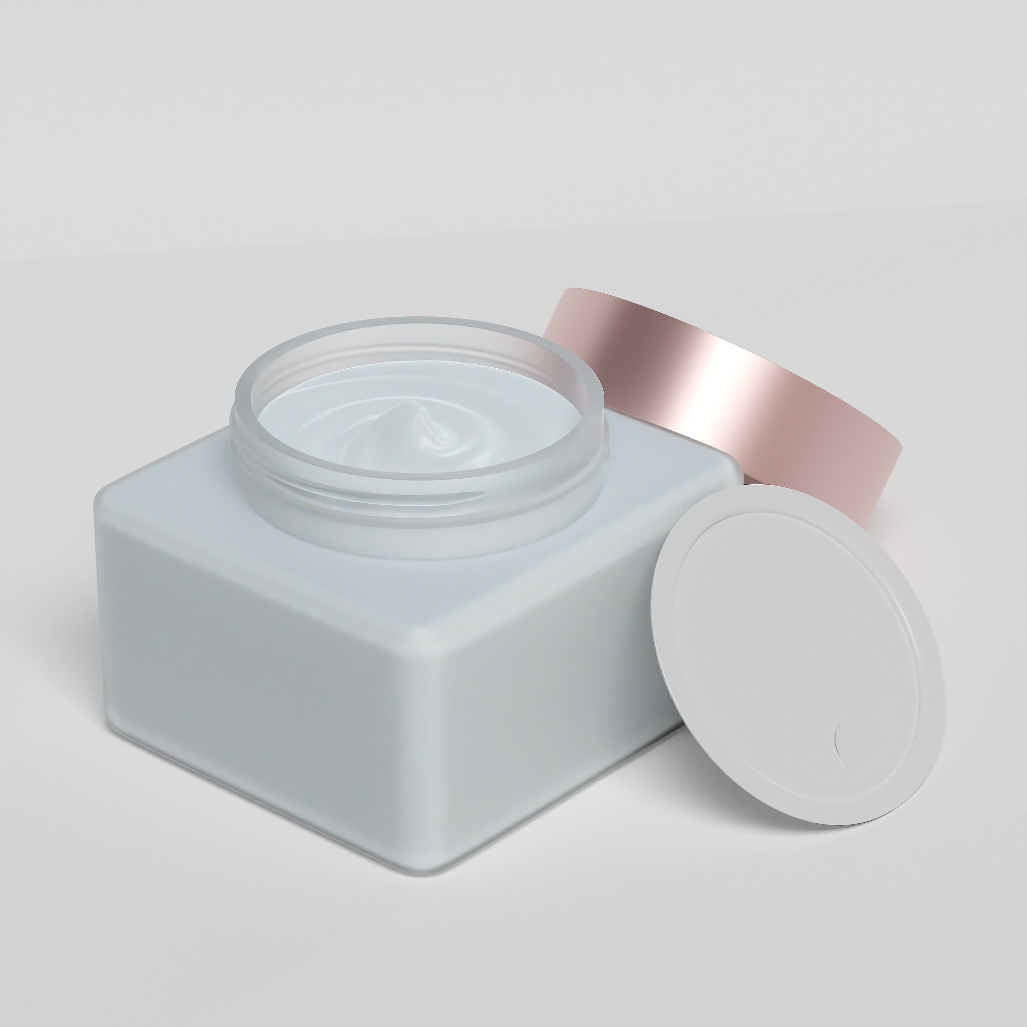 Cream Jar 36 Low-poly 3D model_4