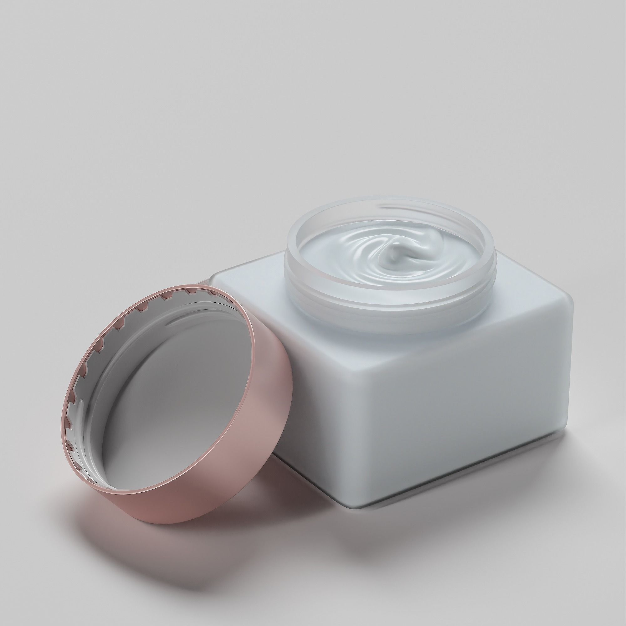 Cream Jar 36 Low-poly 3D model_8