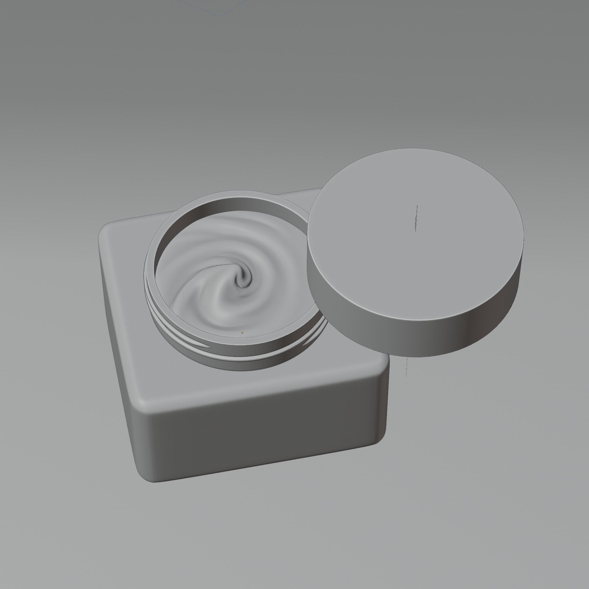 Cream Jar 36 Low-poly 3D model_12