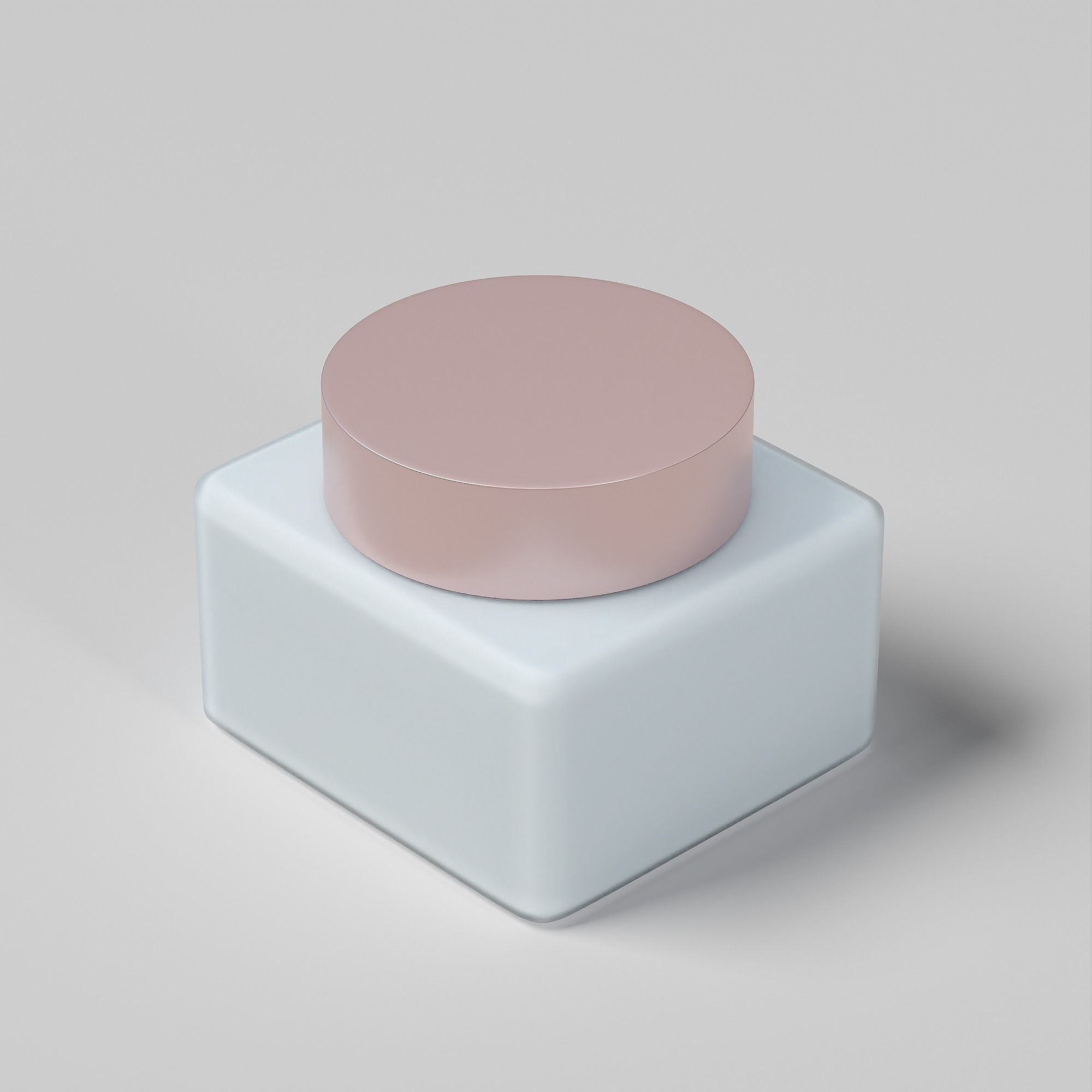 Cream Jar 36 Low-poly 3D model_1