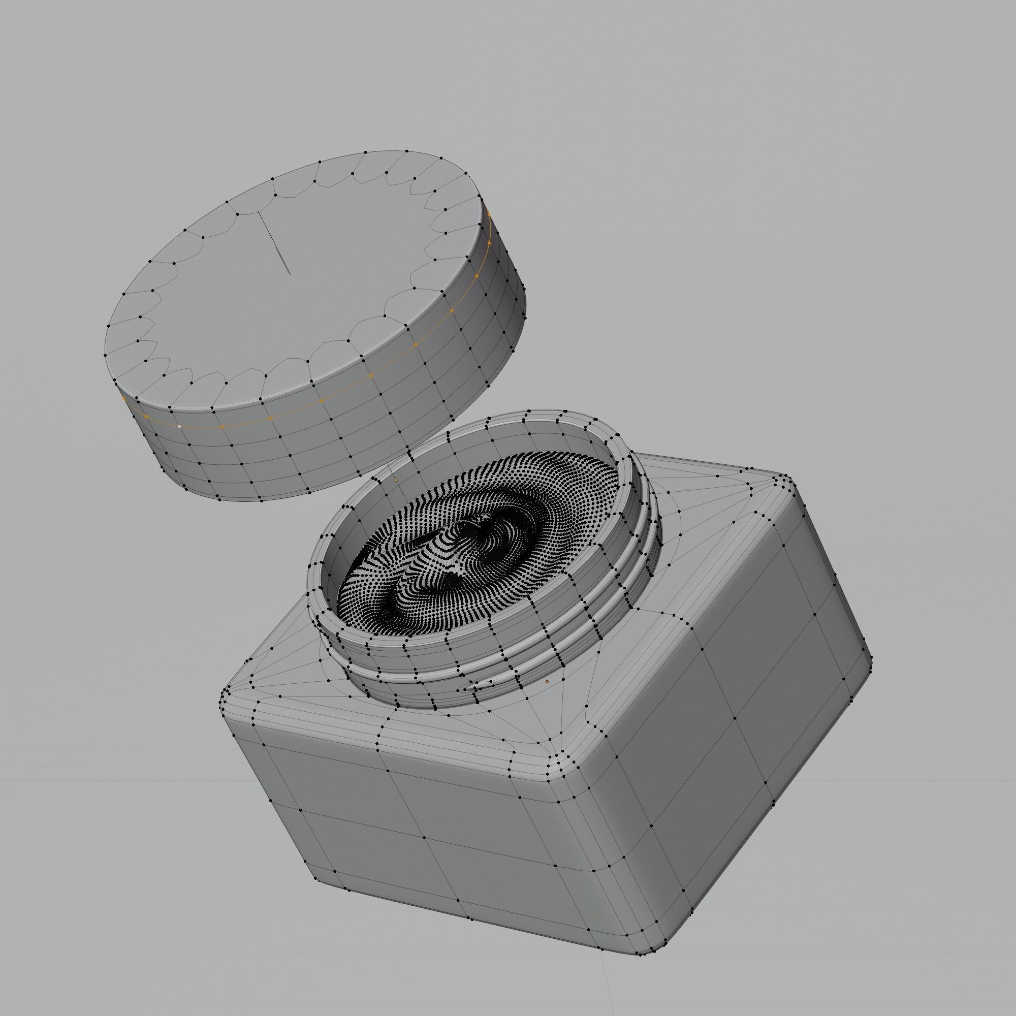 Cream Jar 36 Low-poly 3D model_10