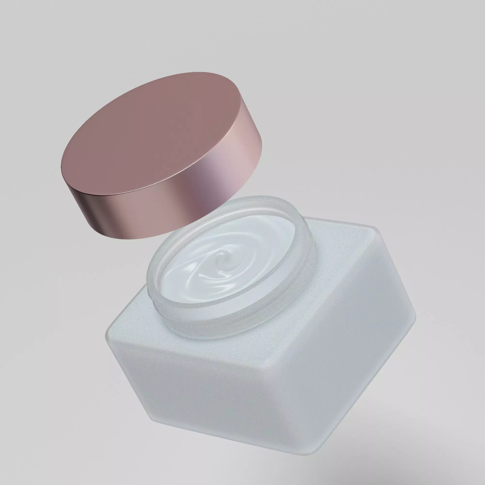 Cream Jar 36 Low-poly 3D model_0