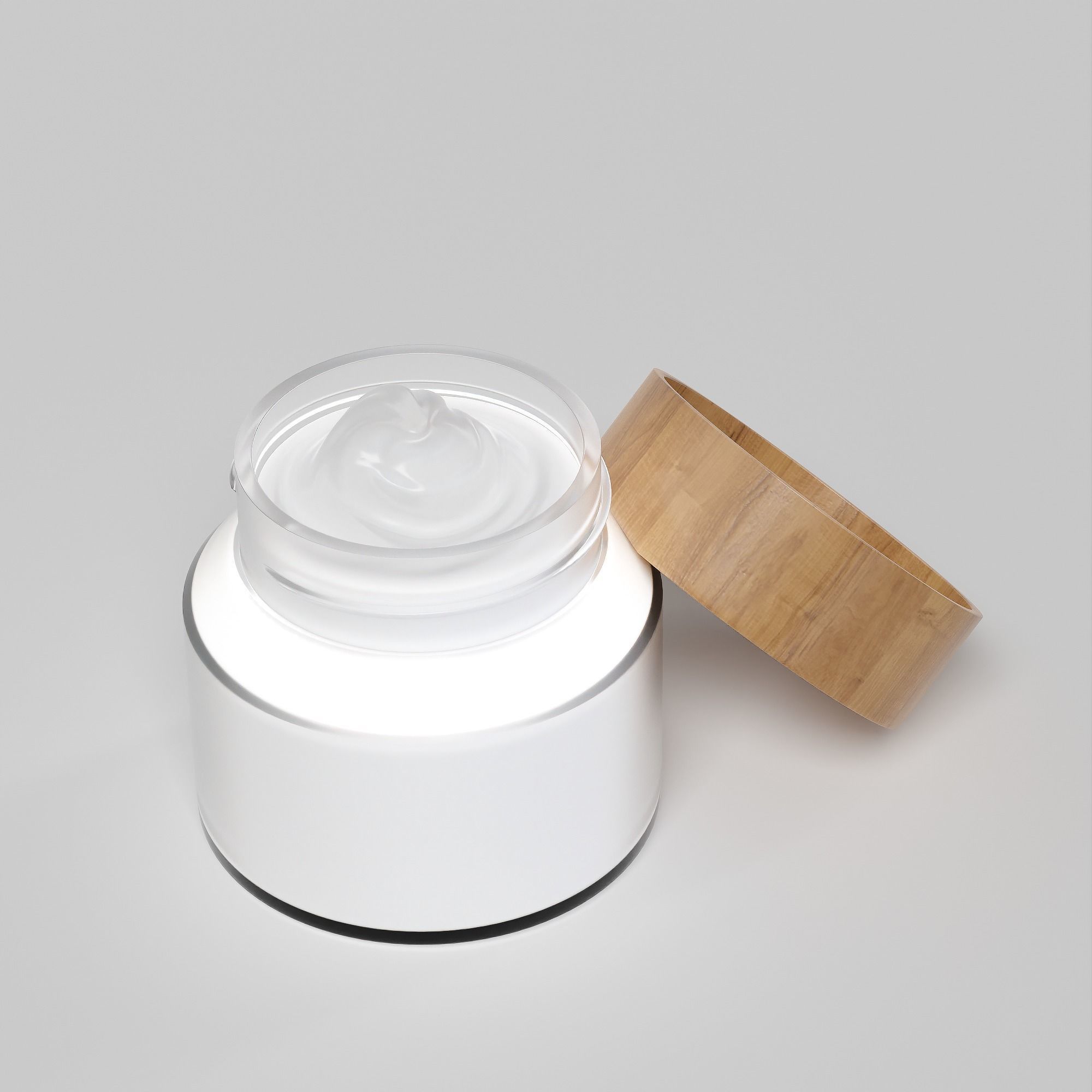 Cream Jar 35 Low-poly 3D model_6
