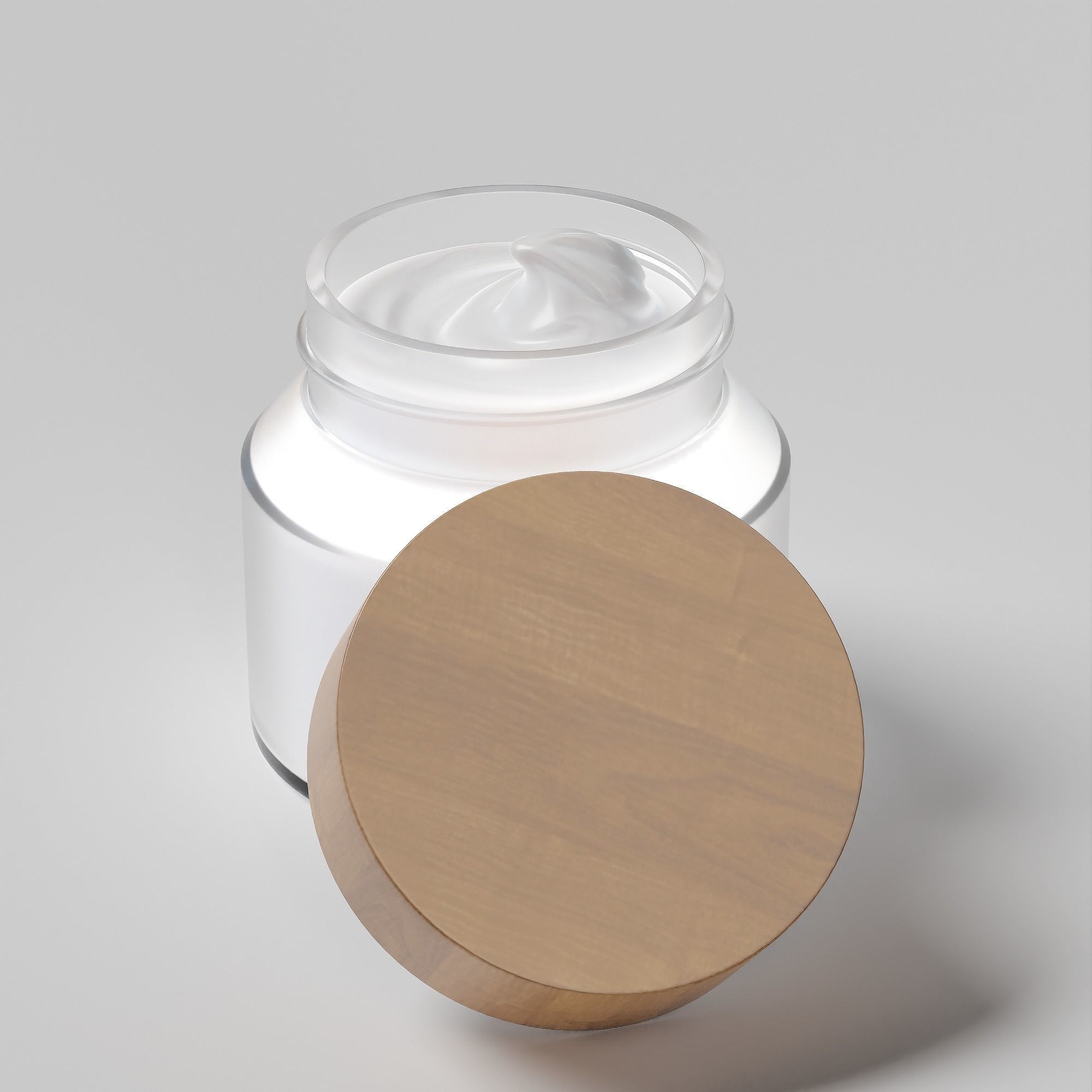 Cream Jar 35 Low-poly 3D model_4