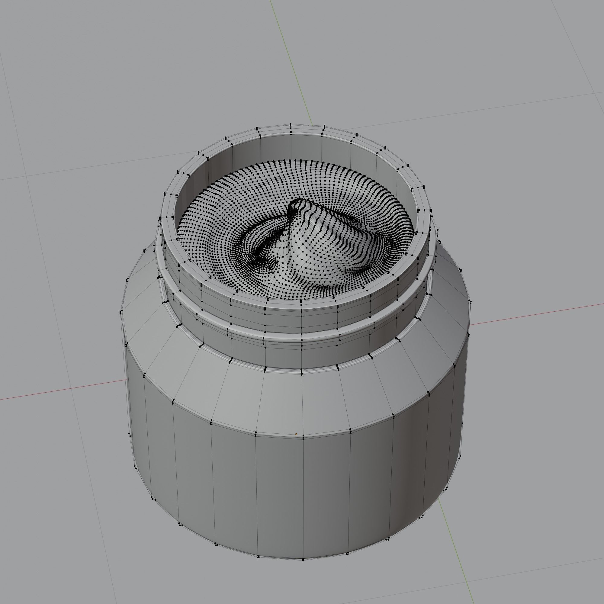 Cream Jar 35 Low-poly 3D model_1