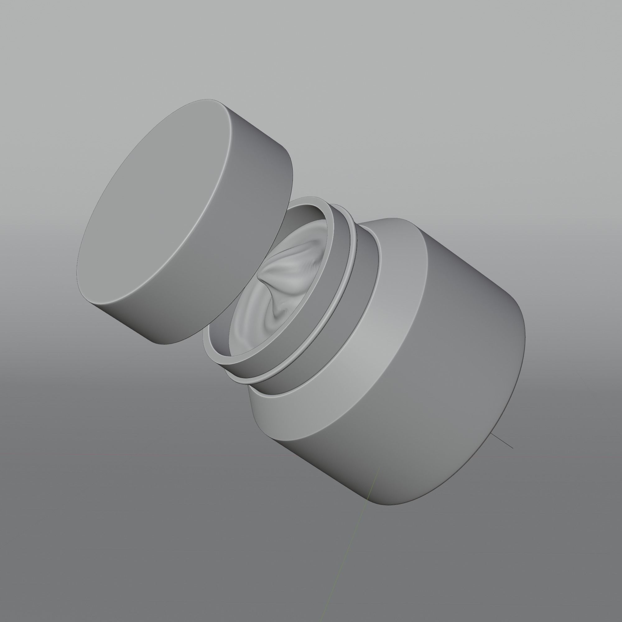 Cream Jar 35 Low-poly 3D model_9