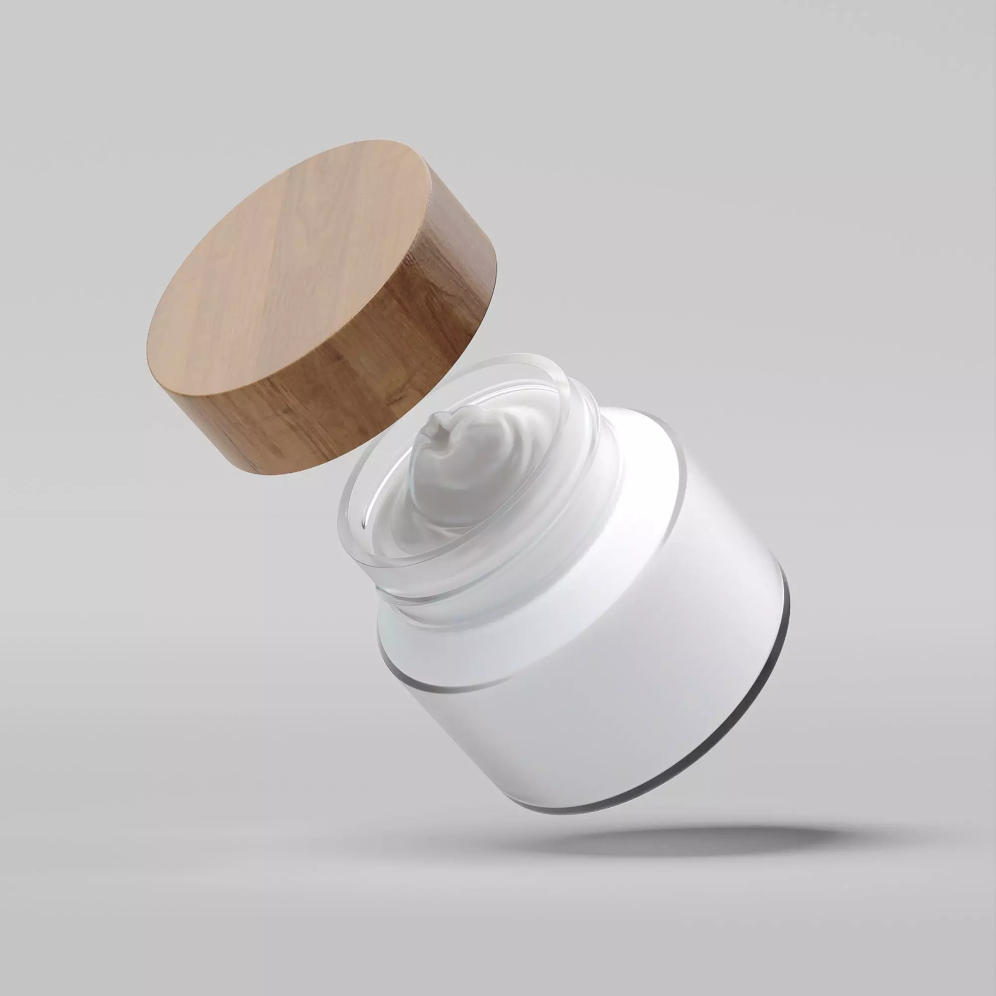 Cream Jar 35 Low-poly 3D model_0