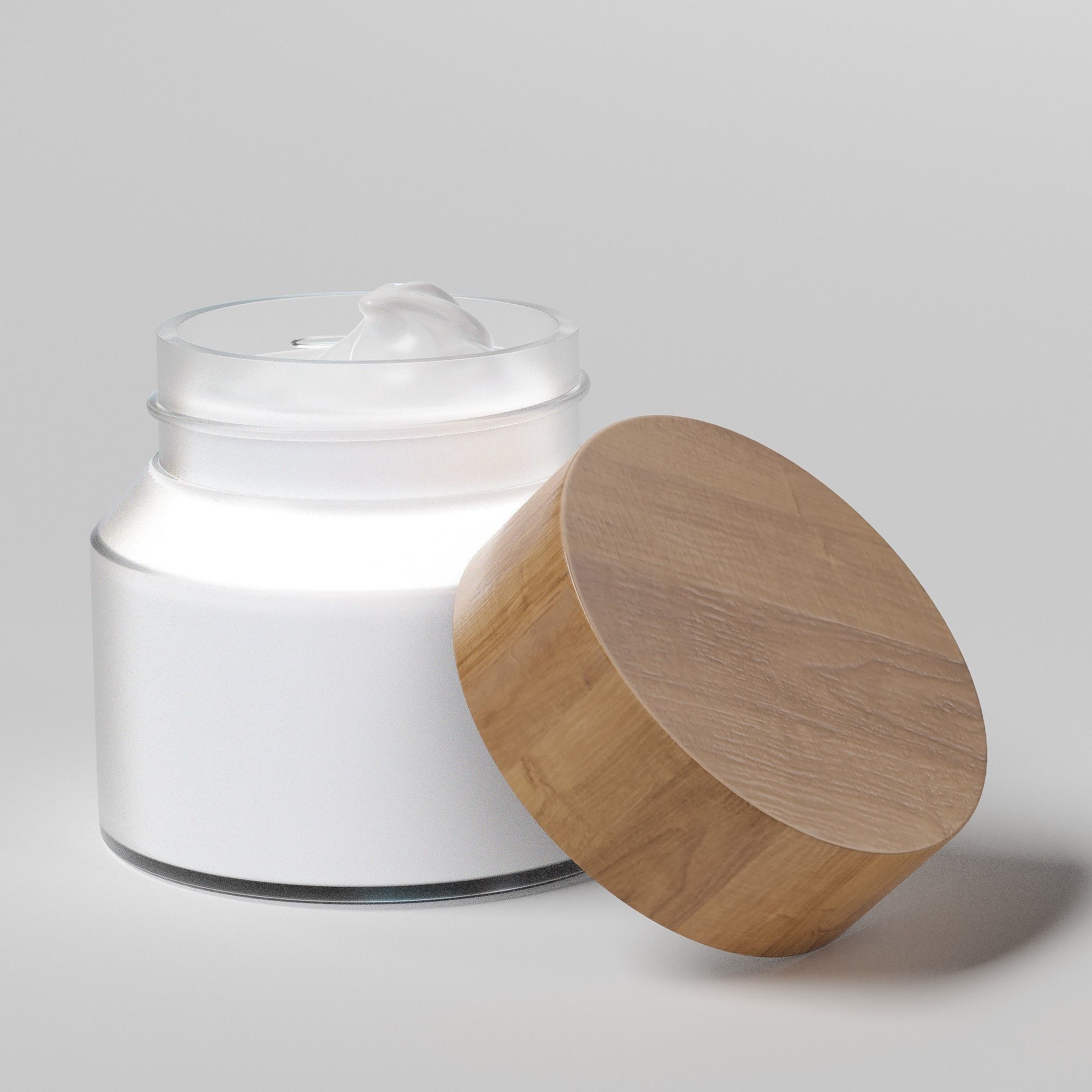 Cream Jar 35 Low-poly 3D model_5