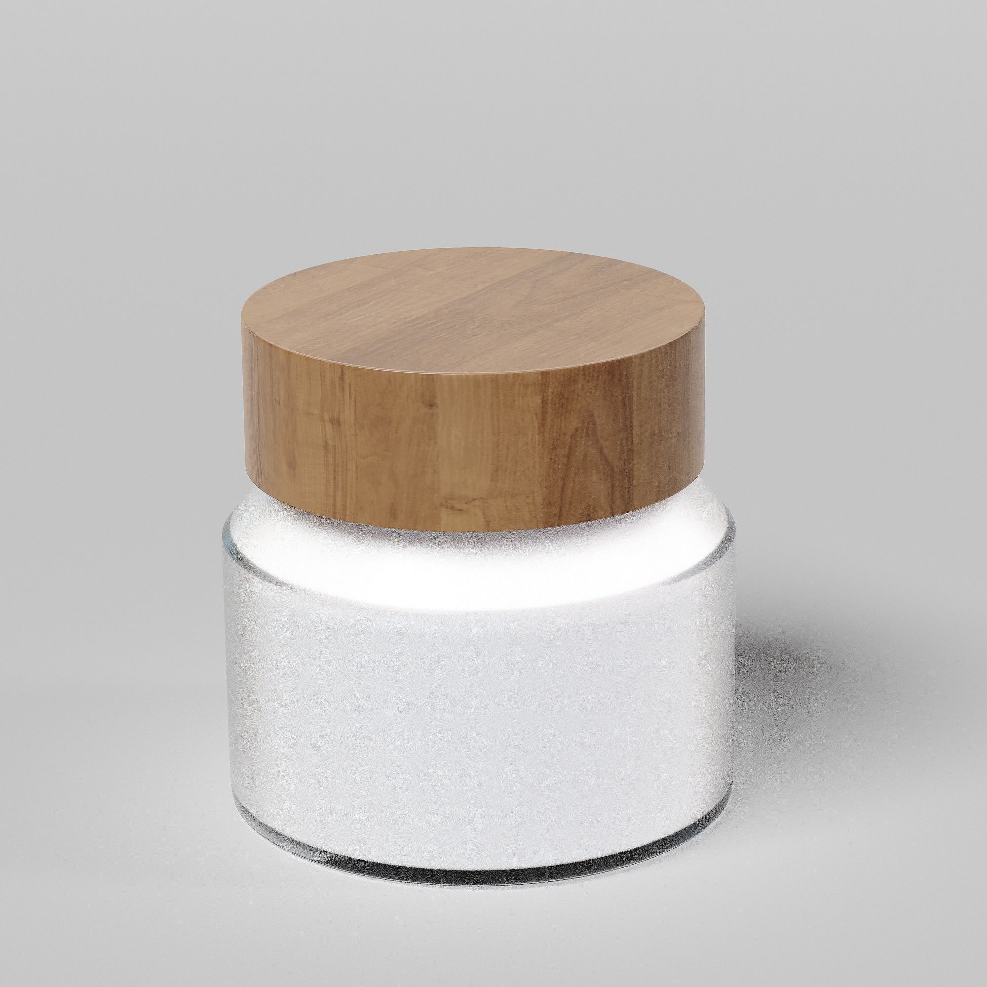 Cream Jar 35 Low-poly 3D model_3