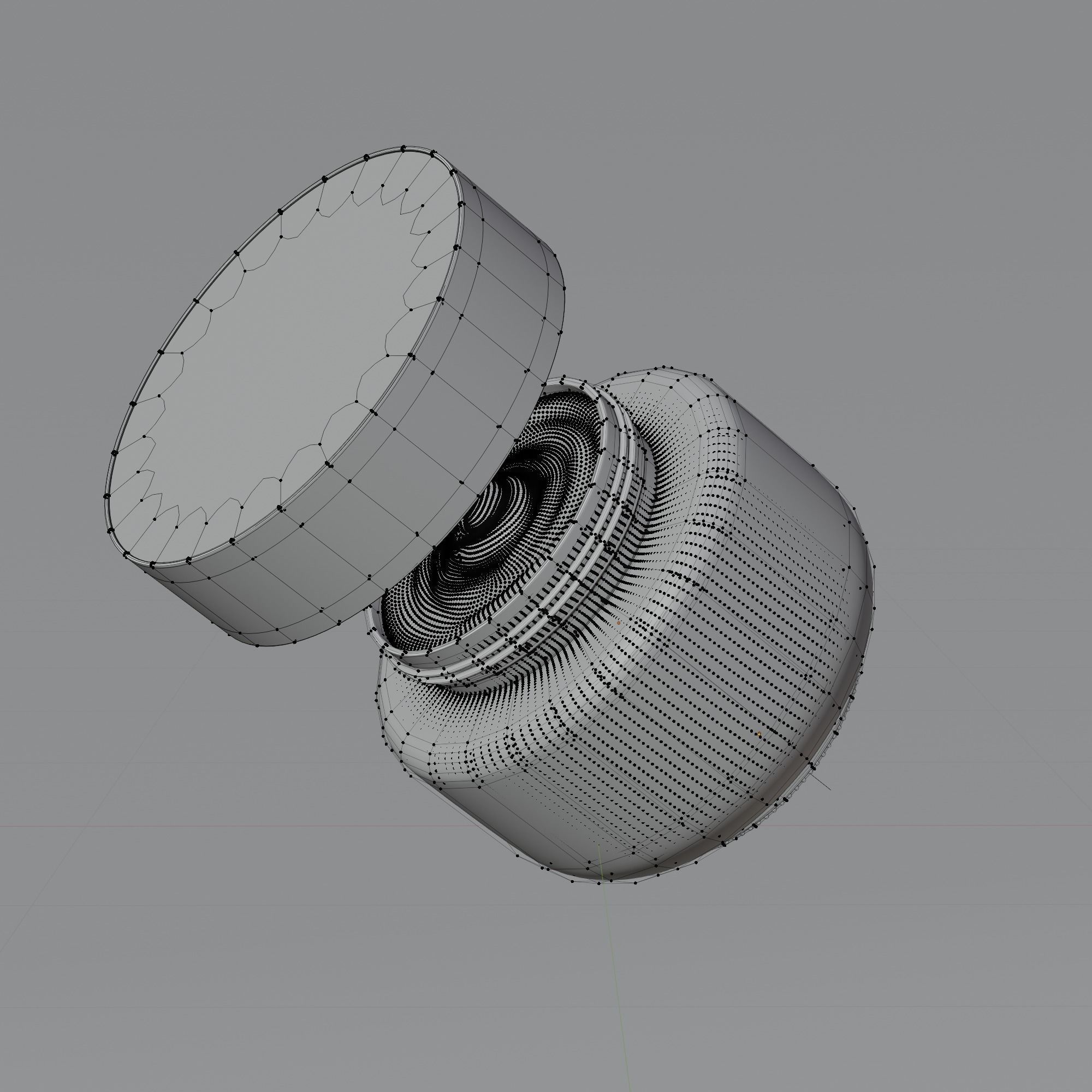 Cream Jar 34 Low-poly 3D model_10