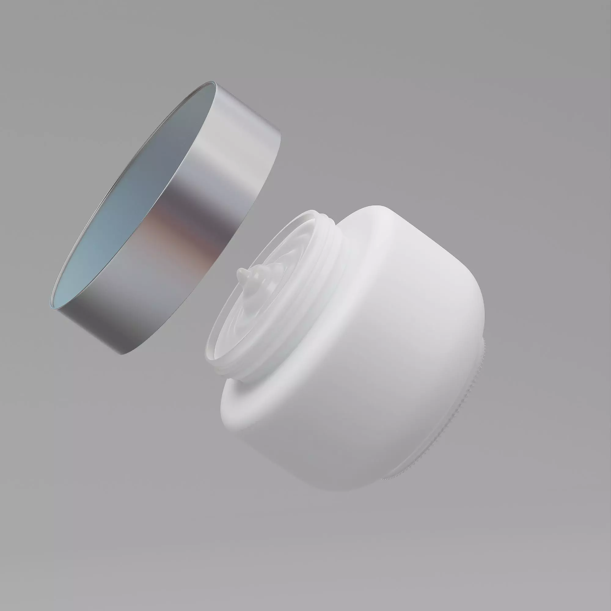 Cream Jar 34 Low-poly 3D model_0
