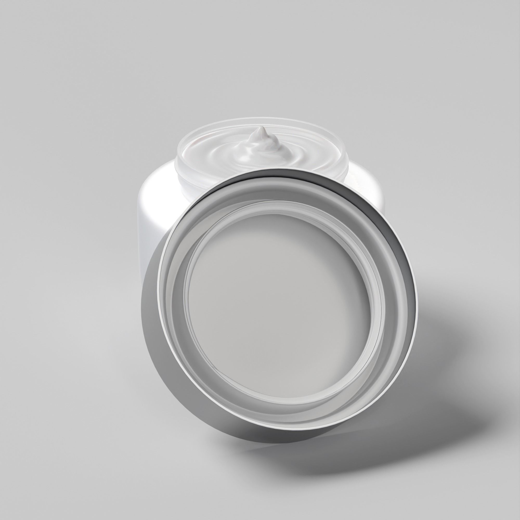 Cream Jar 34 Low-poly 3D model_4