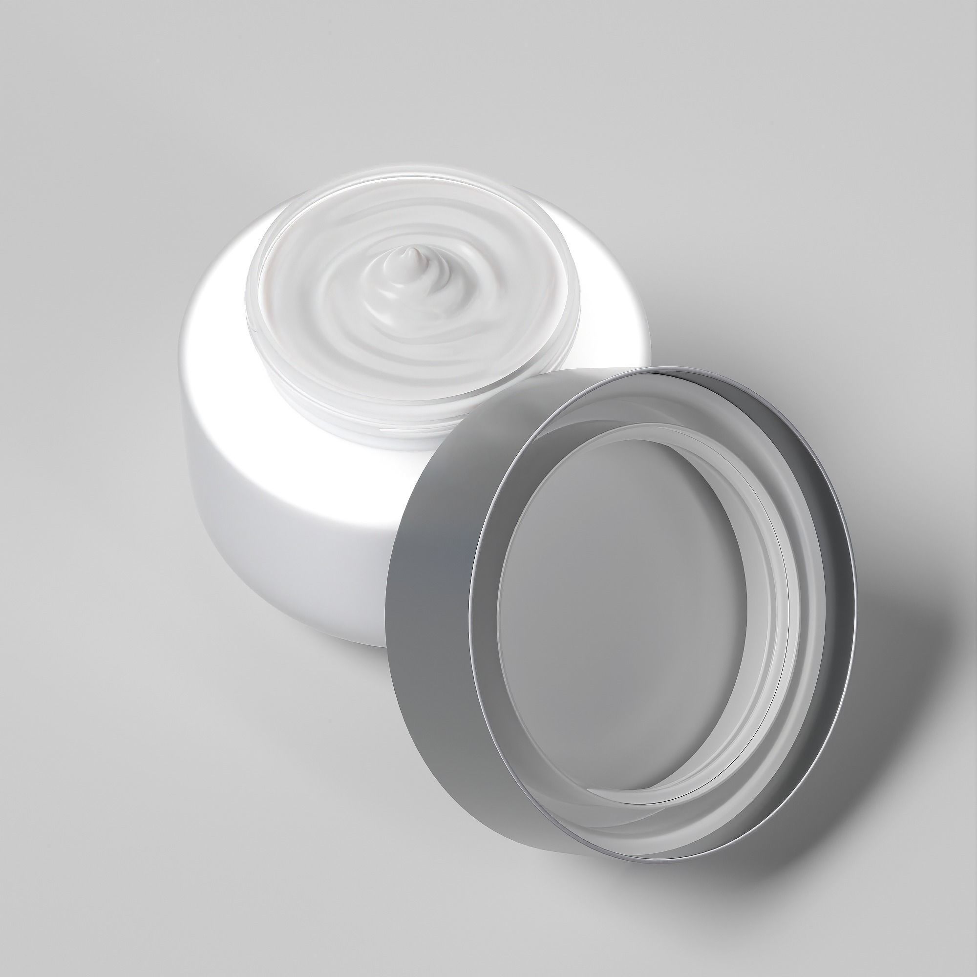Cream Jar 34 Low-poly 3D model_3