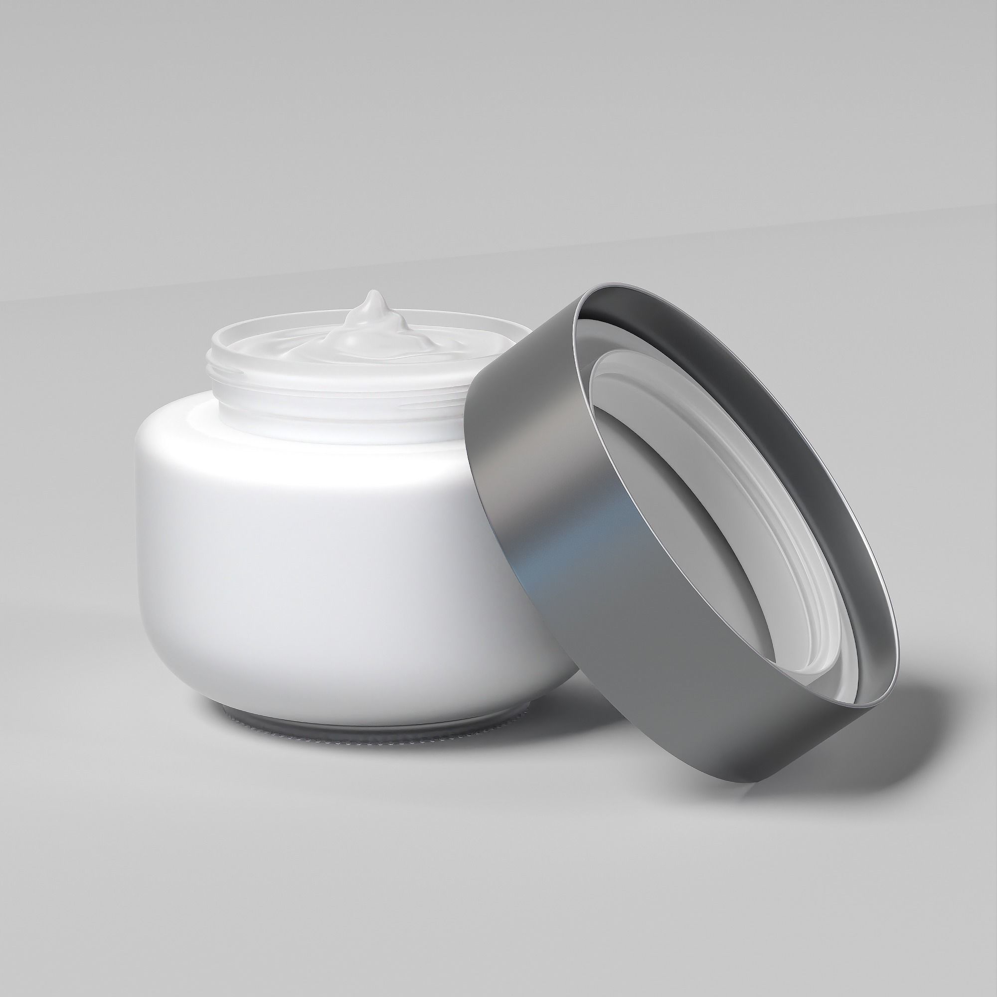 Cream Jar 34 Low-poly 3D model_7
