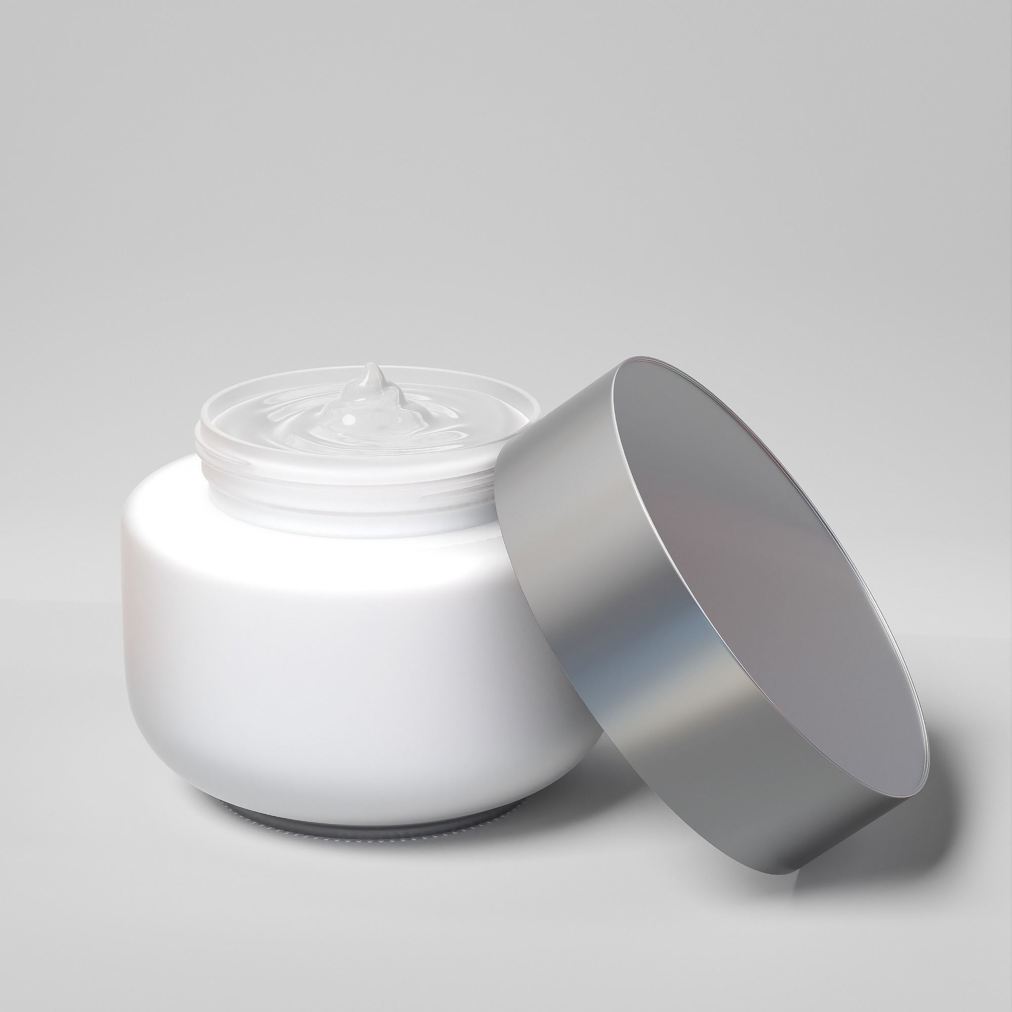 Cream Jar 34 Low-poly 3D model_6