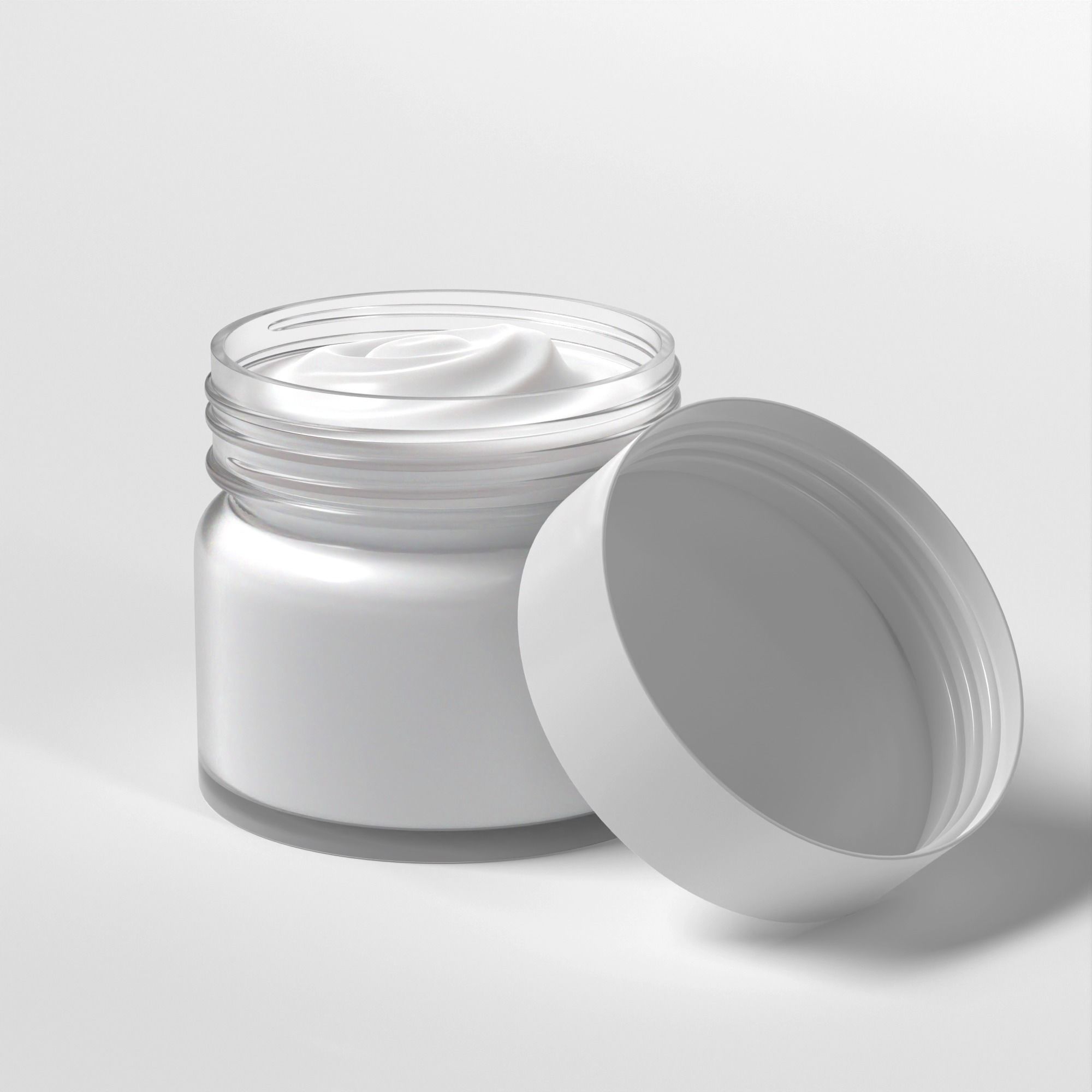 Cream Jar 31 Low-poly 3D model_4