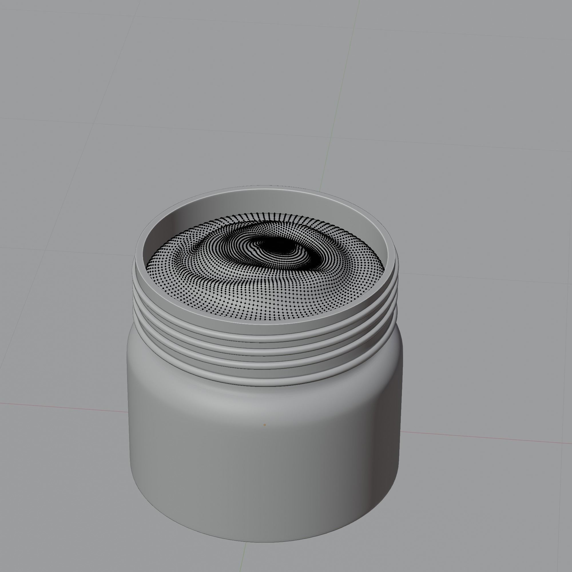 Cream Jar 31 Low-poly 3D model_8