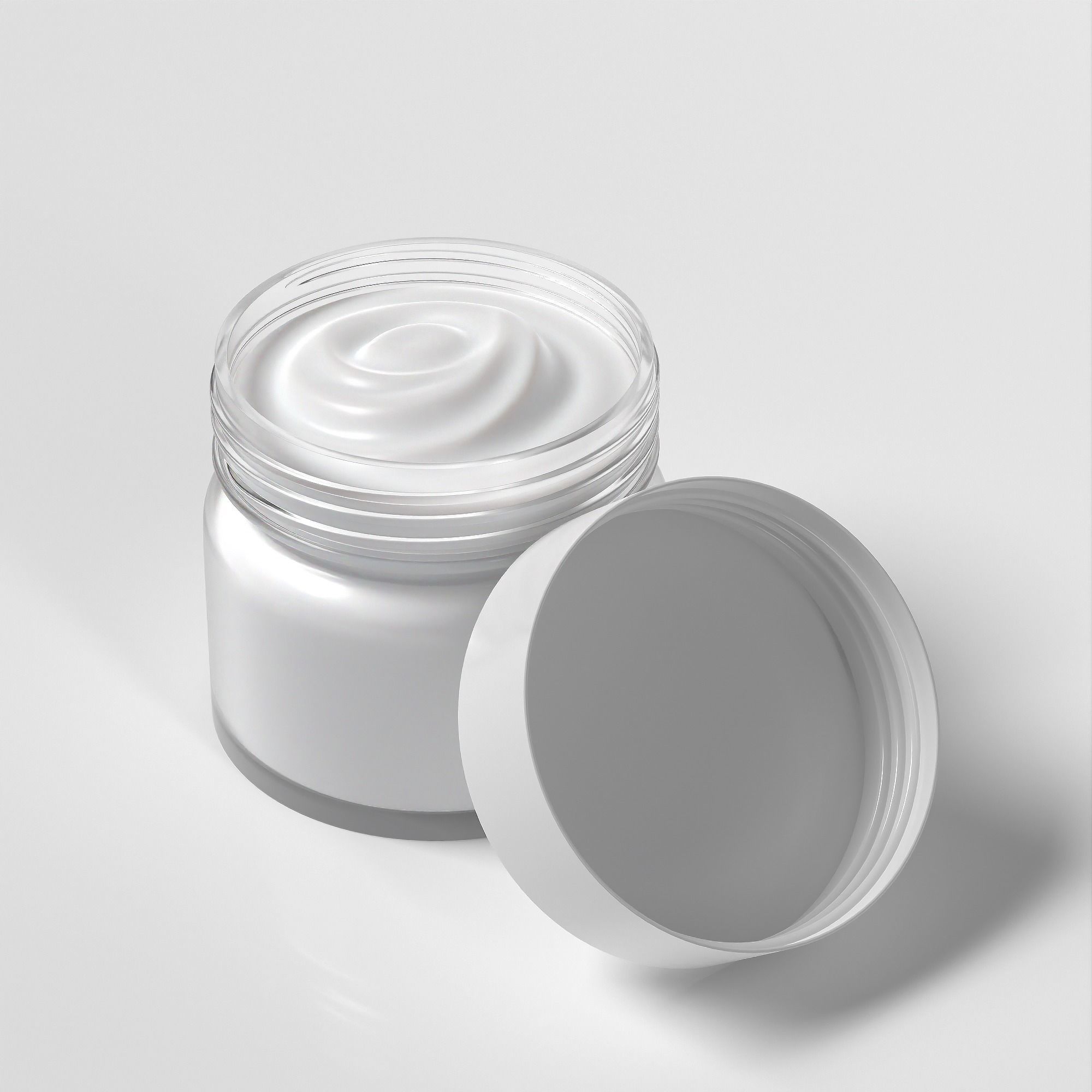 Cream Jar 31 Low-poly 3D model_7