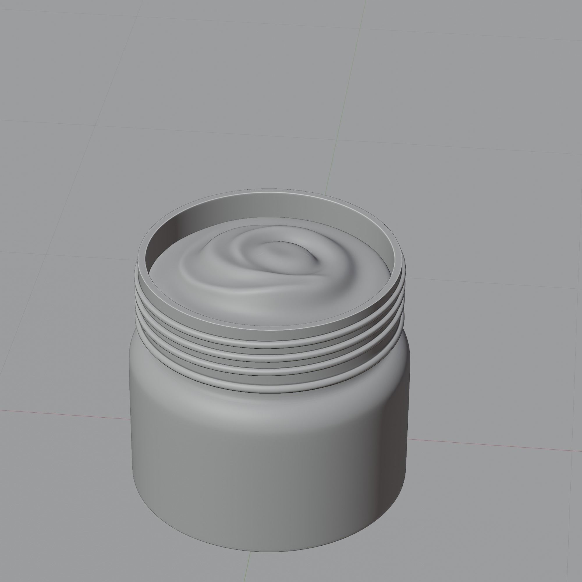Cream Jar 31 Low-poly 3D model_9