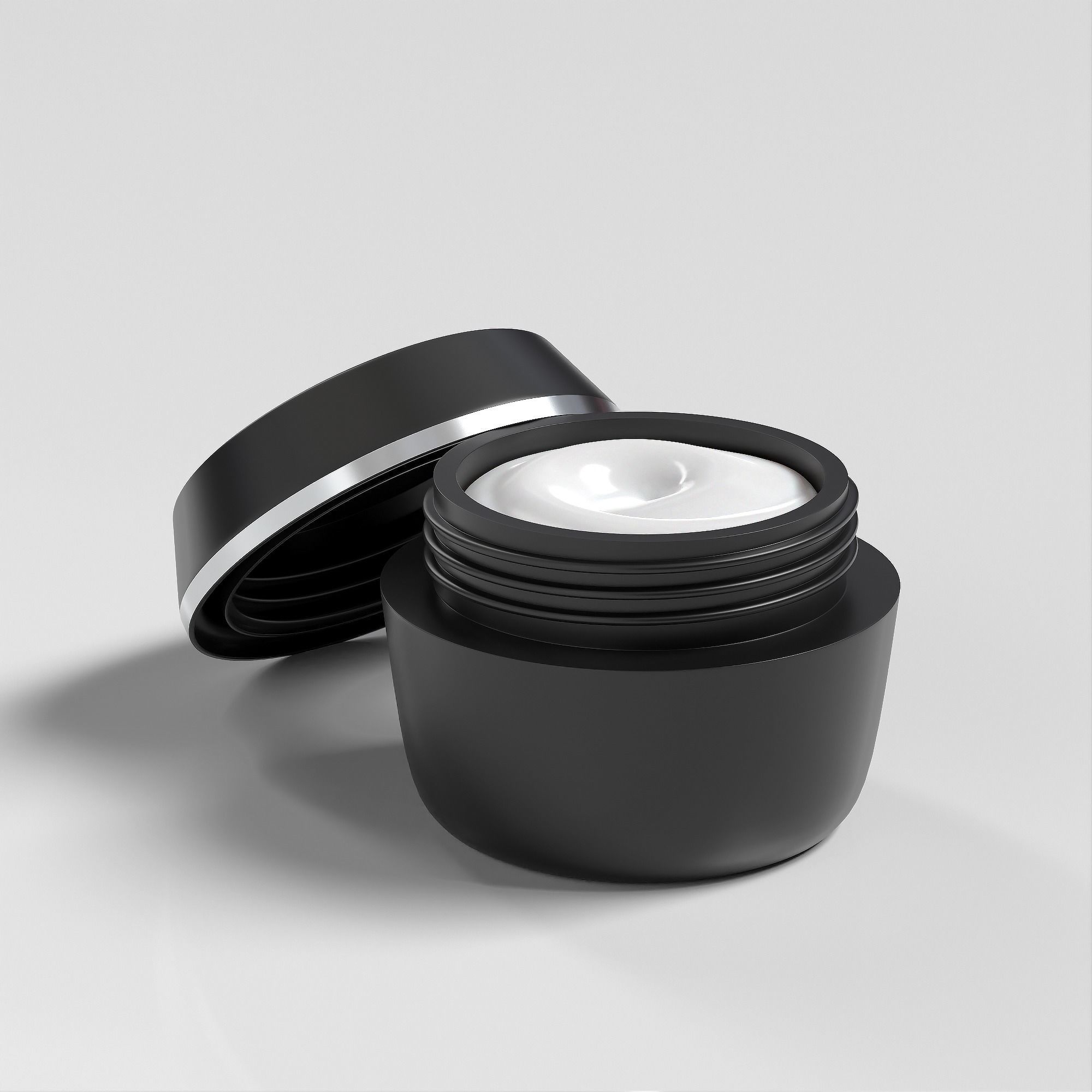 Cream Jar 29 Low-poly 3D model_6