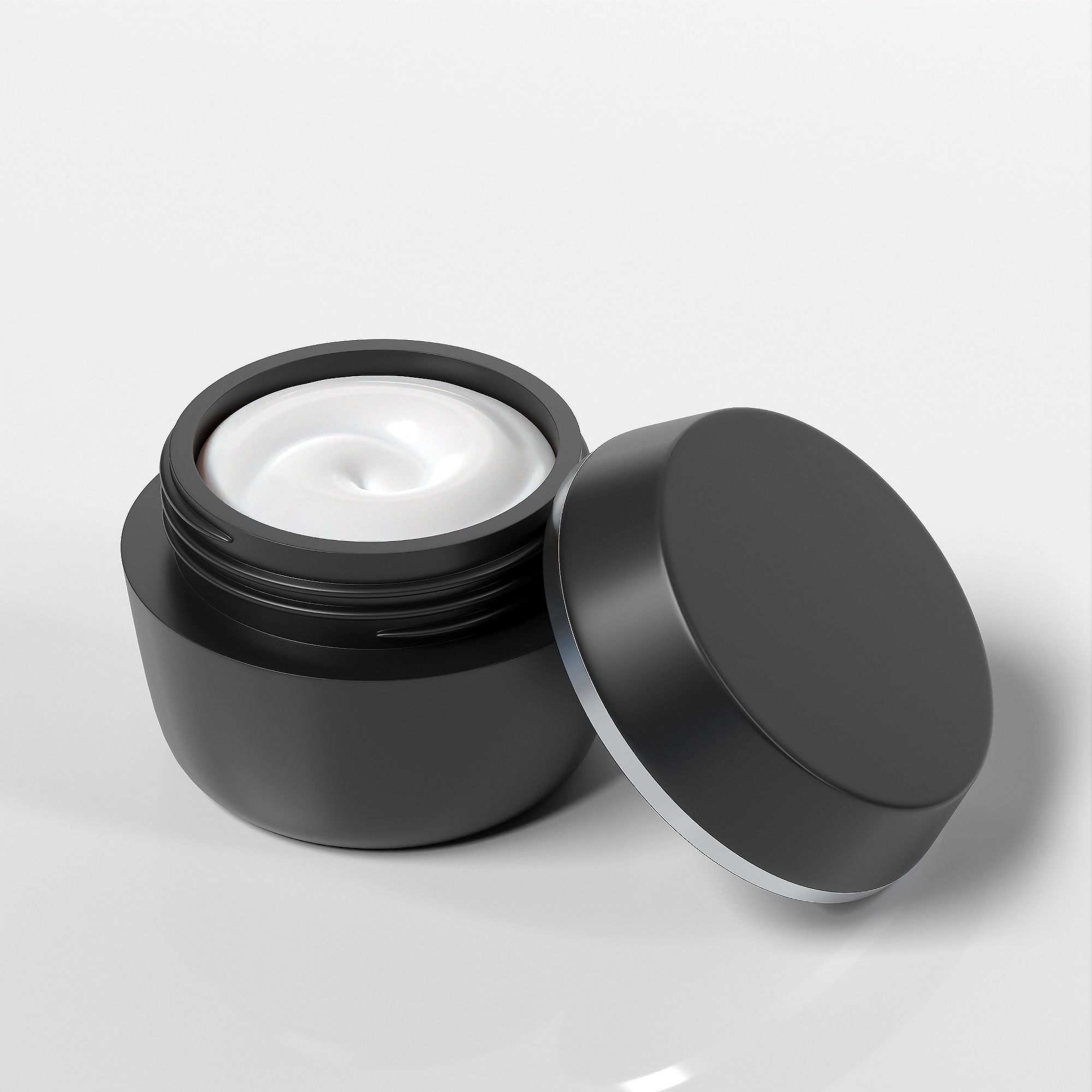 Cream Jar 29 Low-poly 3D model_1