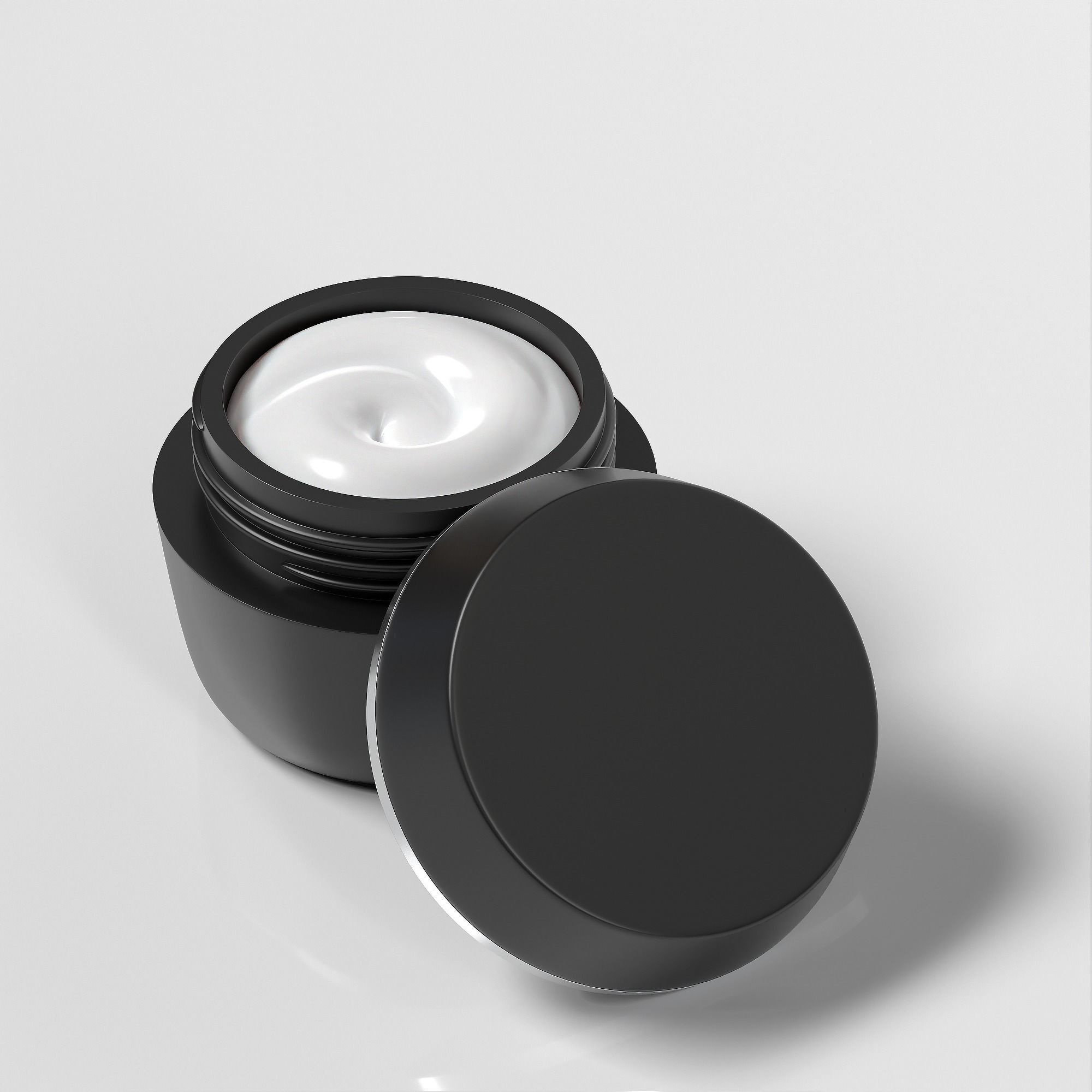 Cream Jar 29 Low-poly 3D model_2