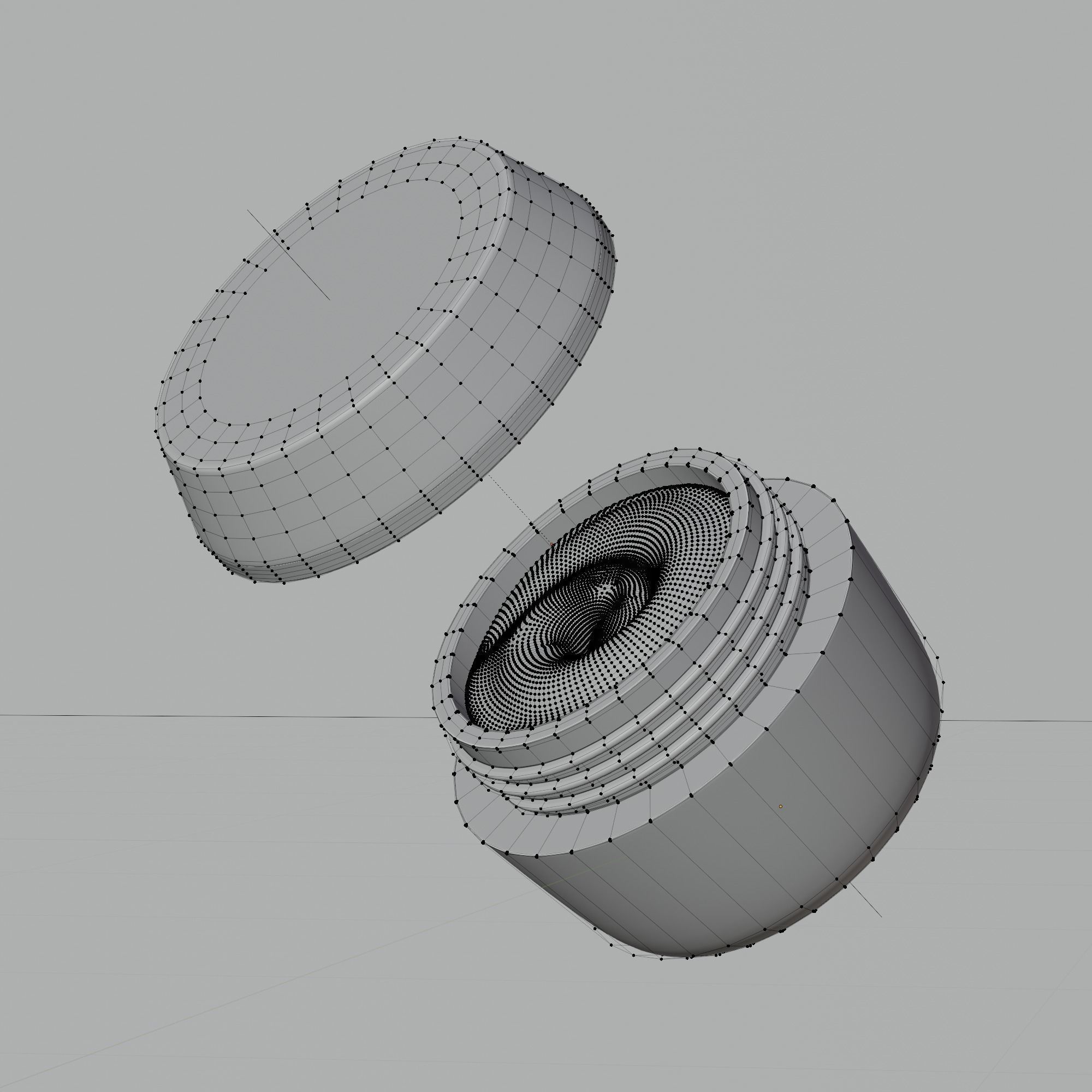 Cream Jar 29 Low-poly 3D model_8