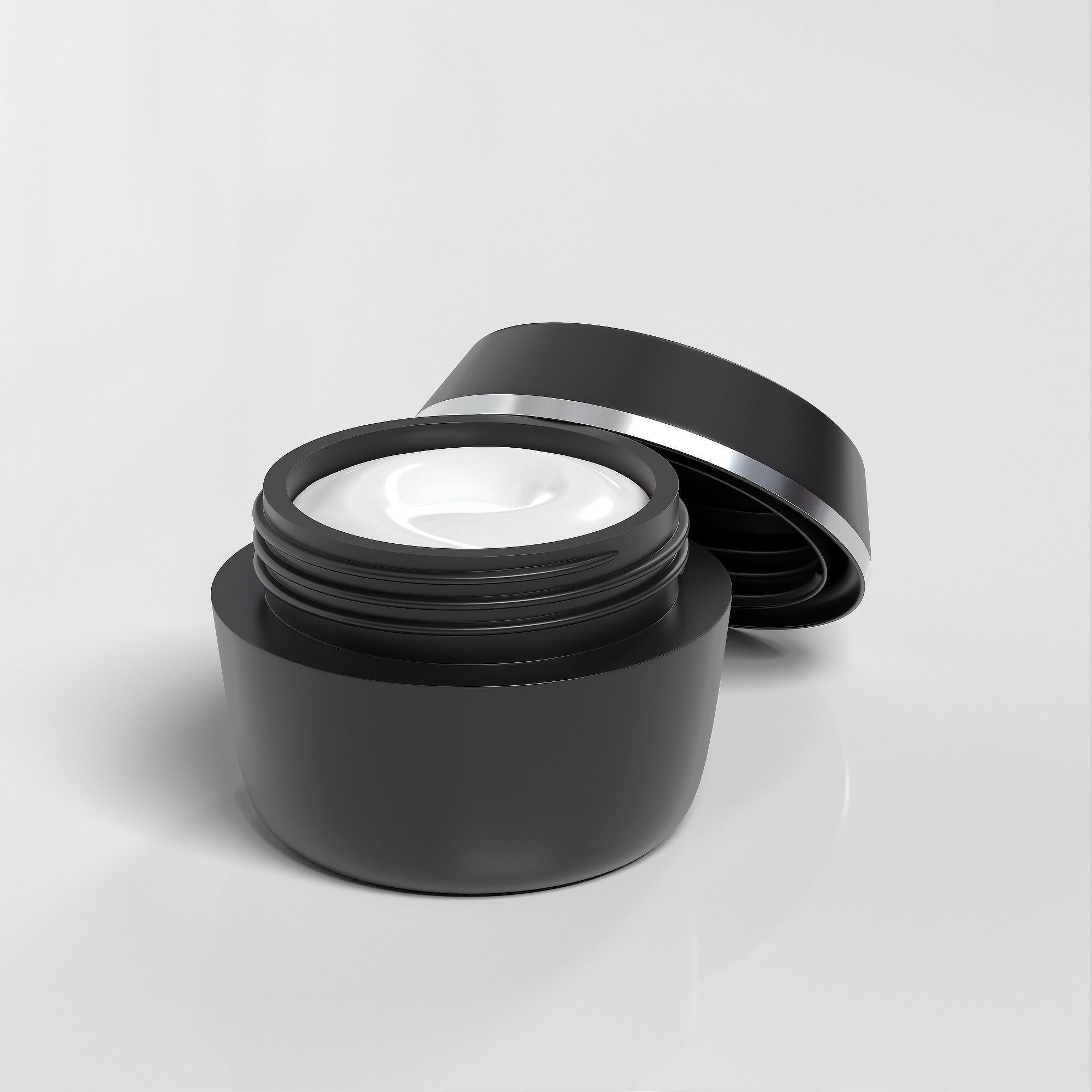 Cream Jar 29 Low-poly 3D model_7