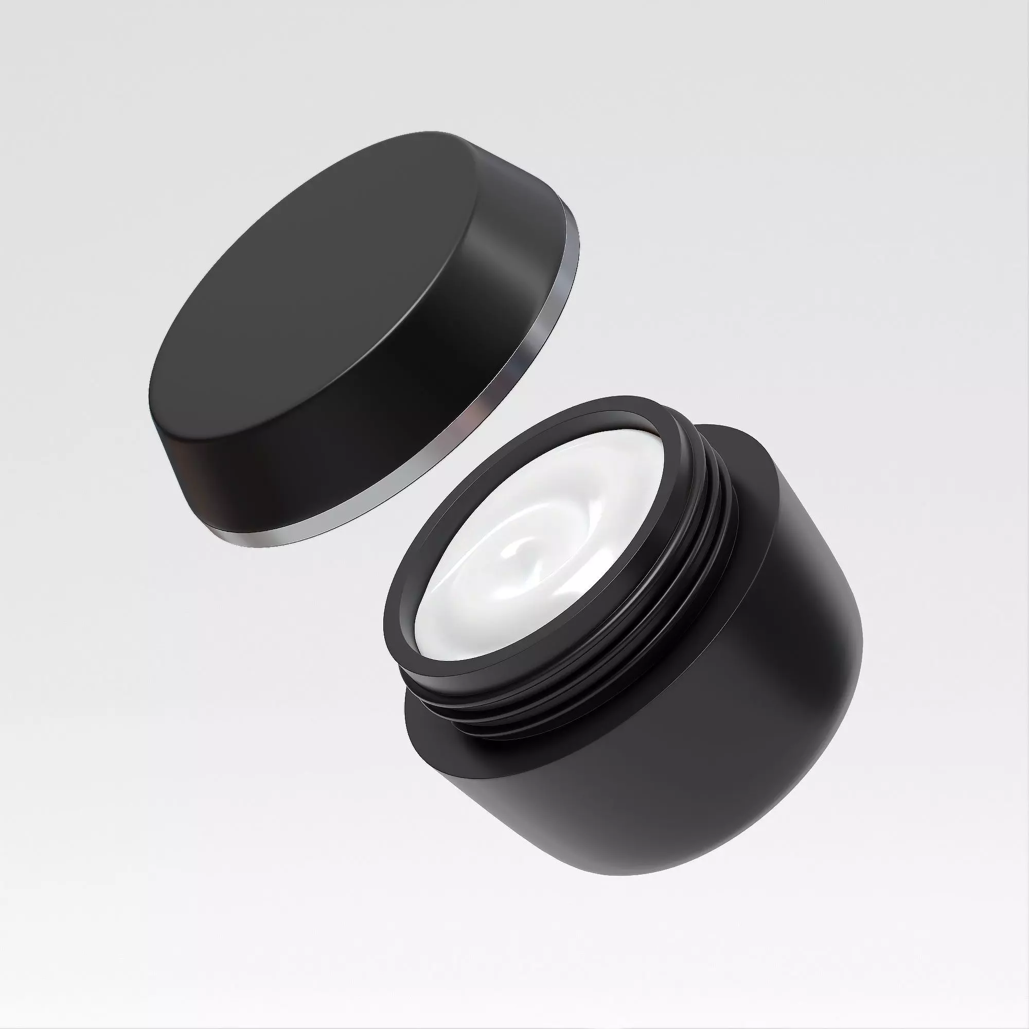 Cream Jar 29 Low-poly 3D model_0