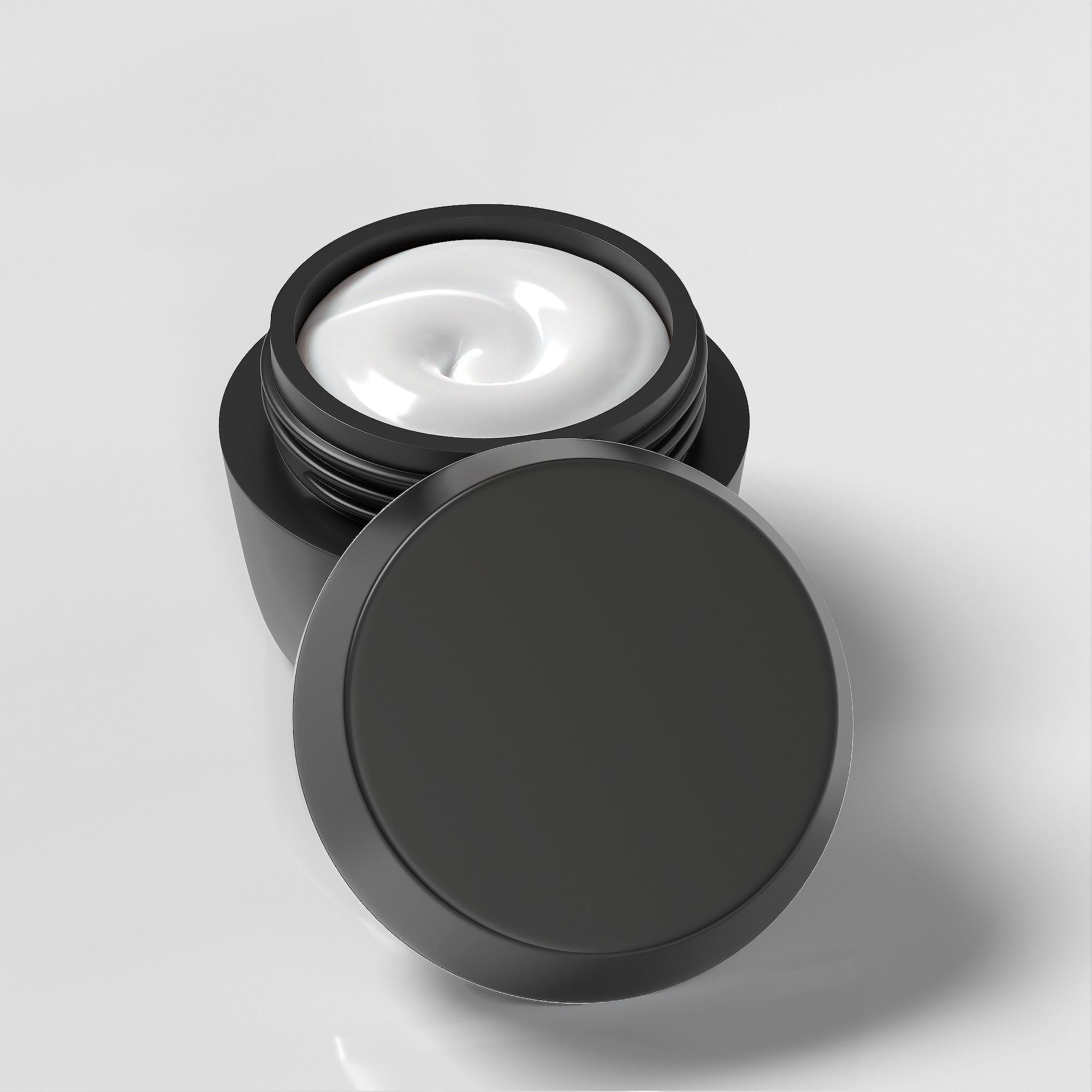 Cream Jar 29 Low-poly 3D model_3