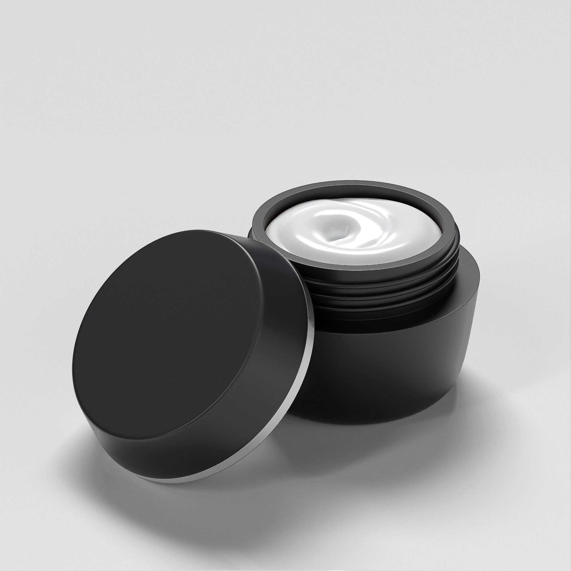 Cream Jar 29 Low-poly 3D model_4