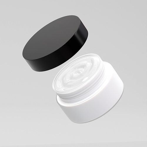 Cream Jar 26 Low-poly 3D model
