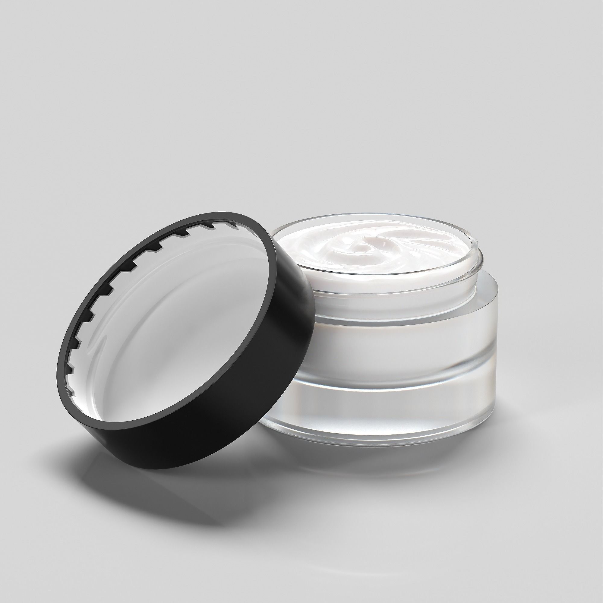 Cream Jar 18 Low-poly 3D model_6