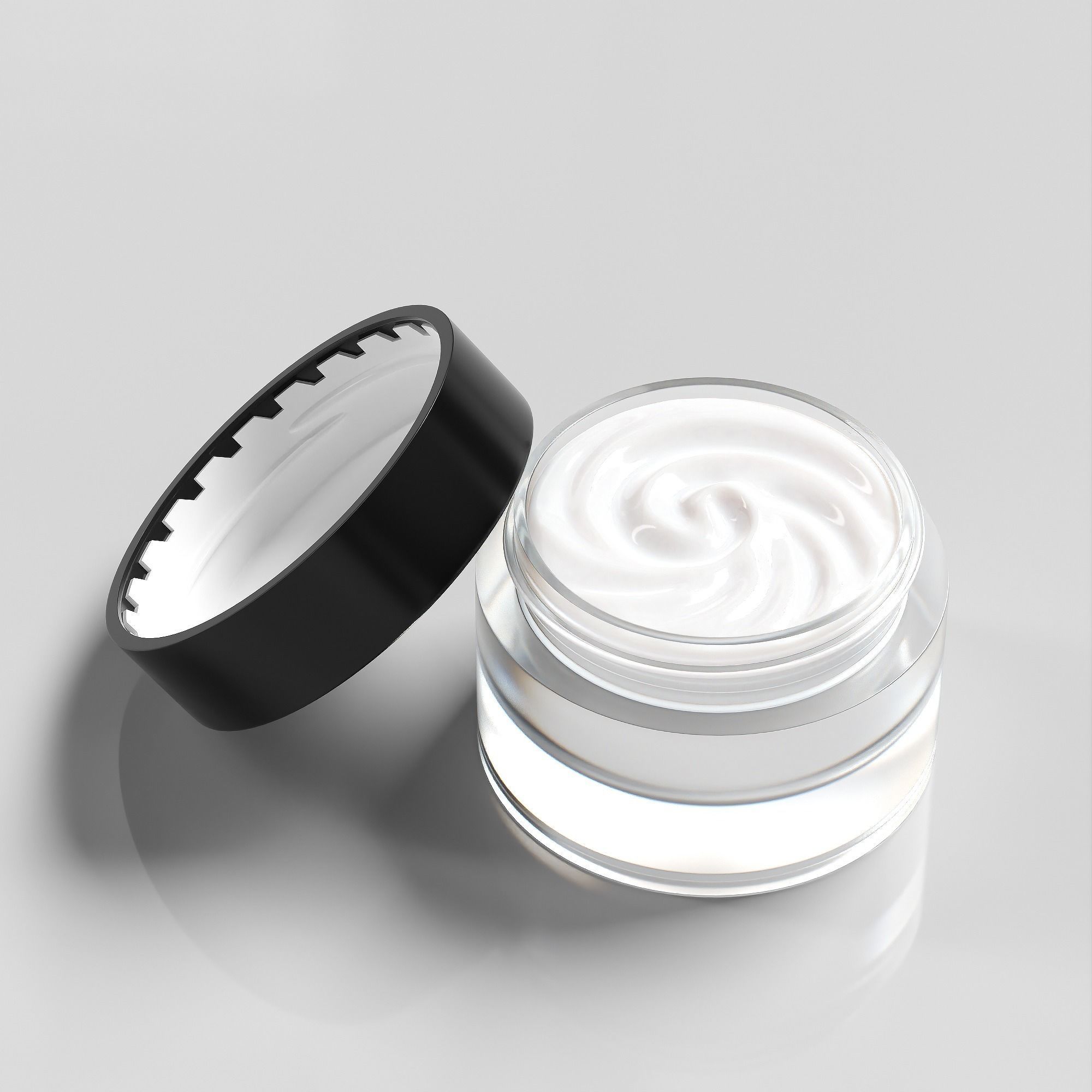 Cream Jar 18 Low-poly 3D model_7