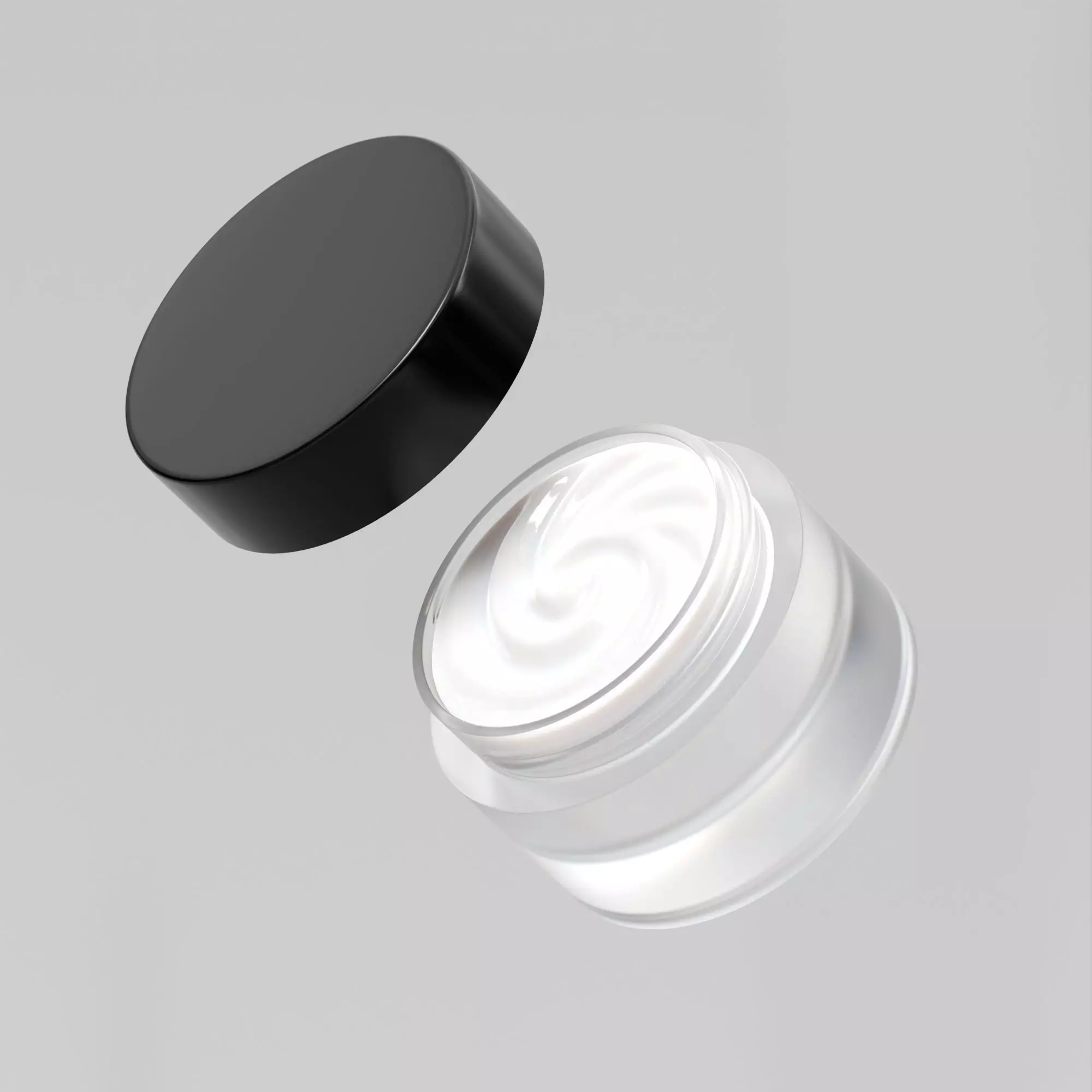 Cream Jar 18 Low-poly 3D model_0
