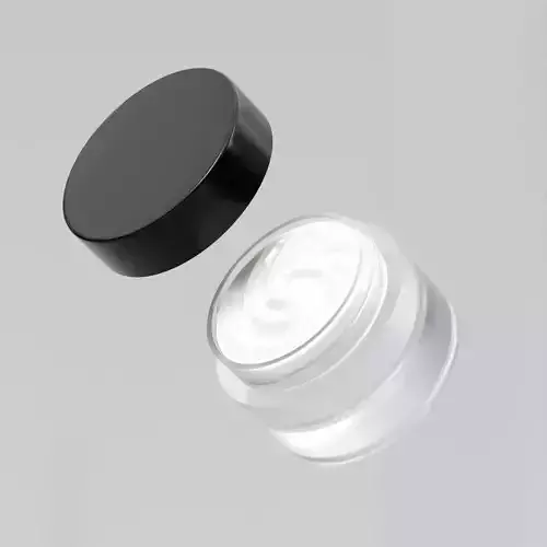 Cream Jar 18 Low-poly 3D model