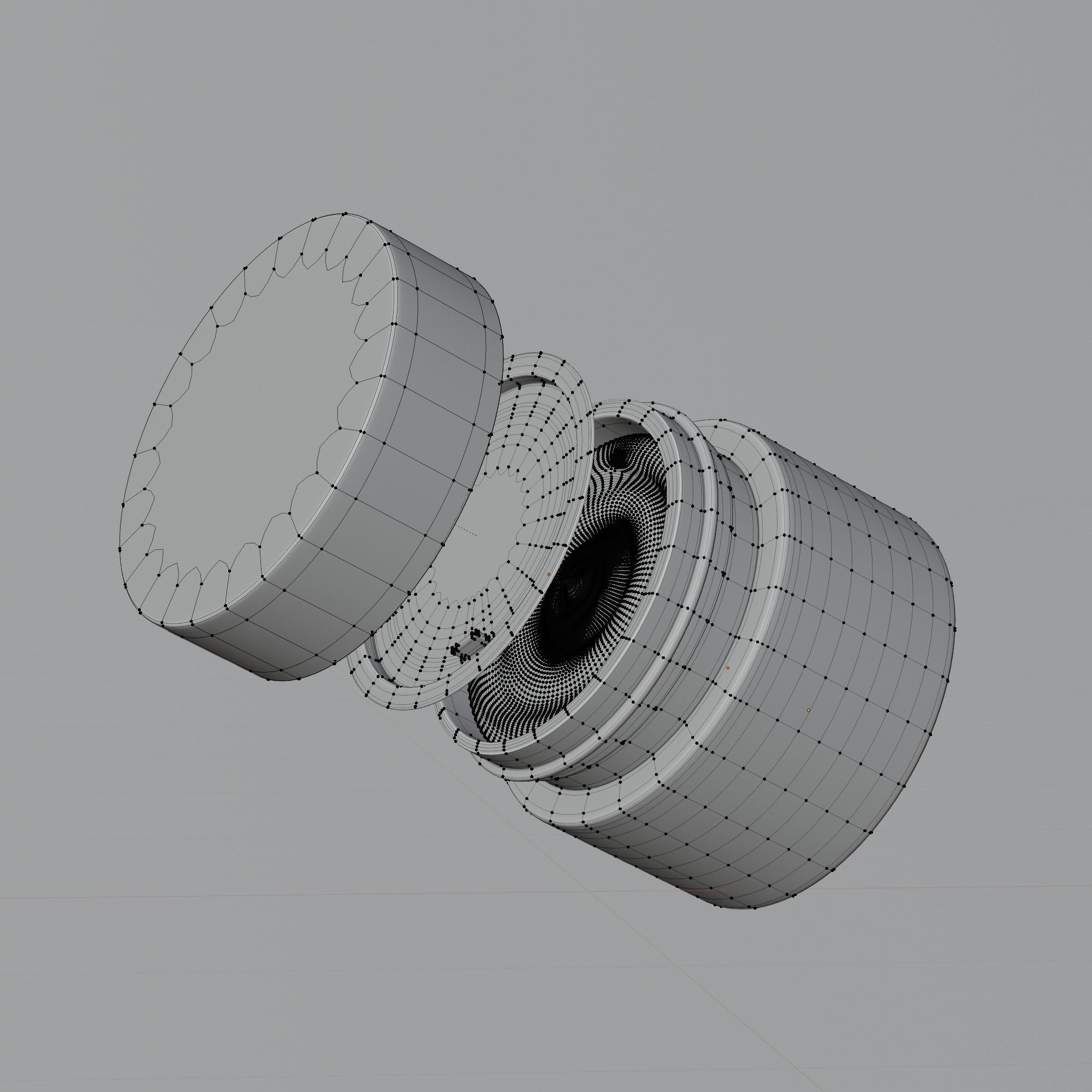 Cream Jar 16 Low-poly 3D model_9