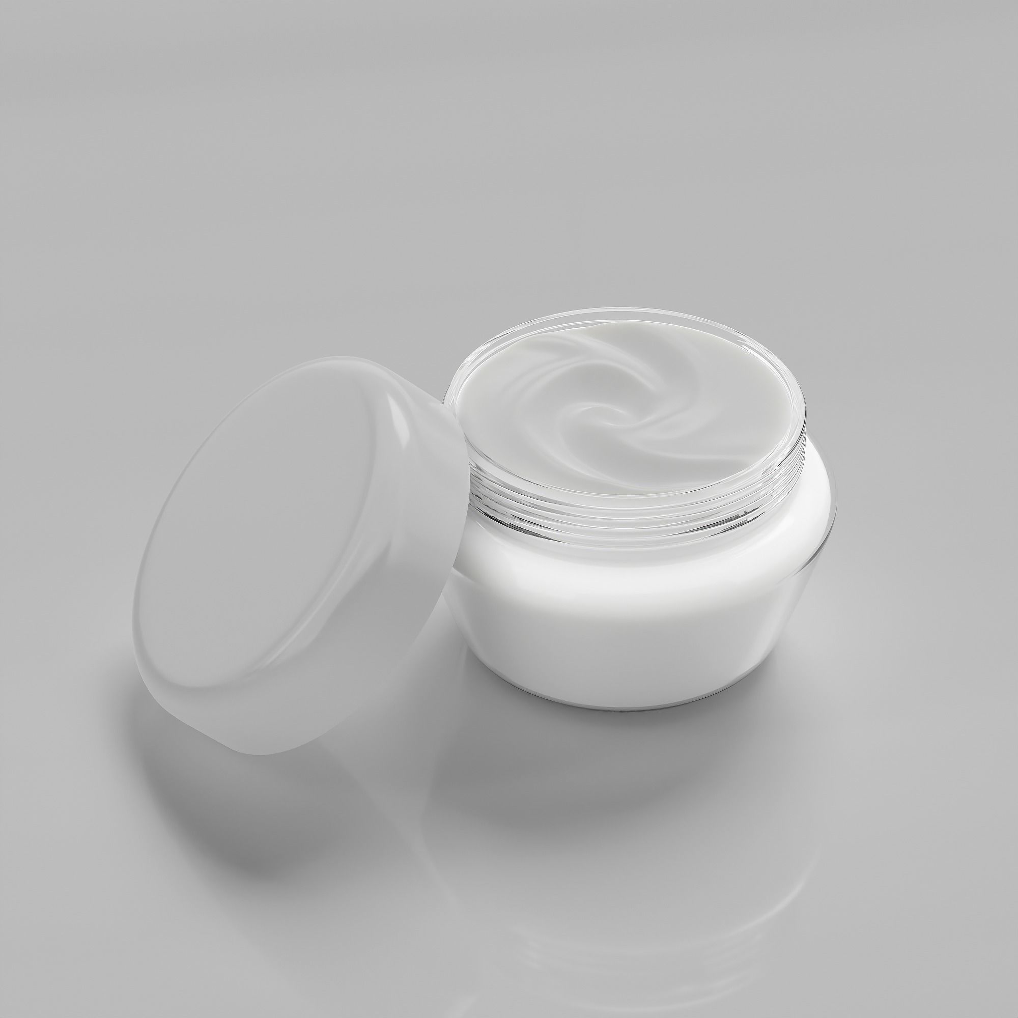 Cream Jar 15 Low-poly 3D model_2