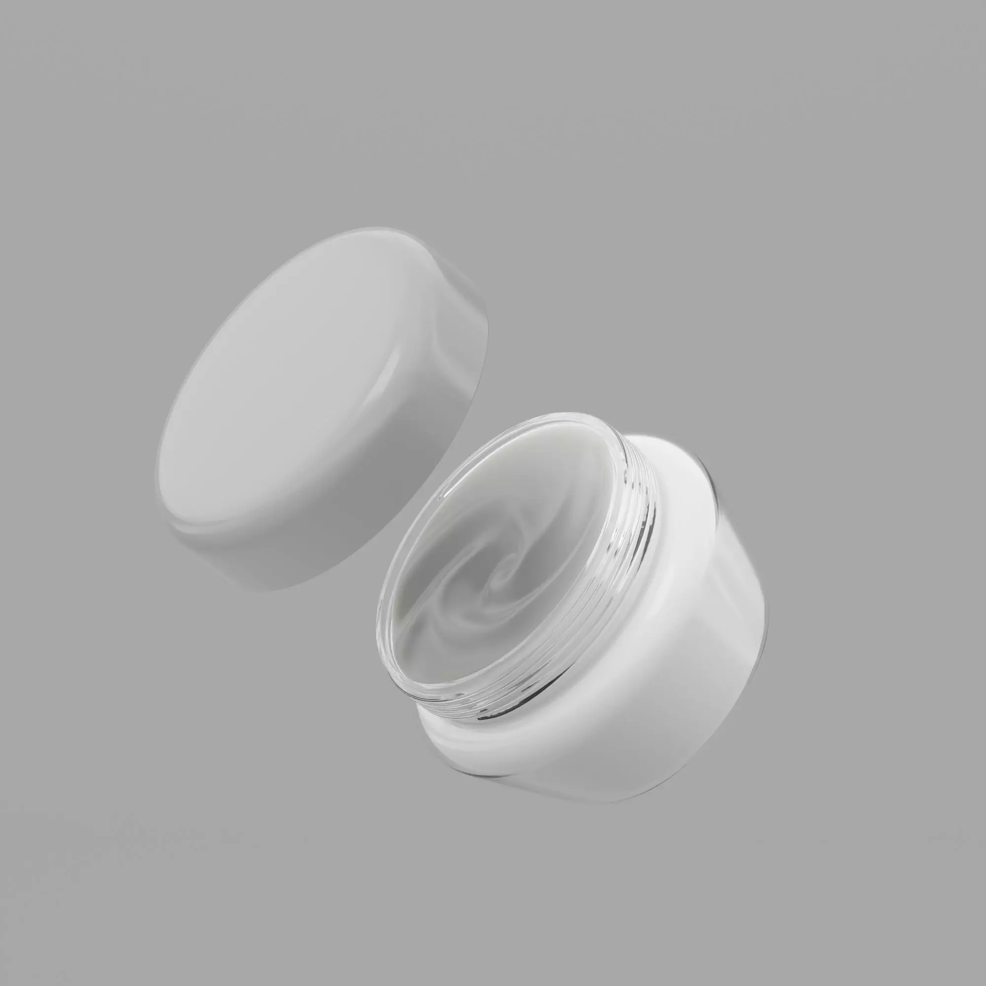Cream Jar 15 Low-poly 3D model_0
