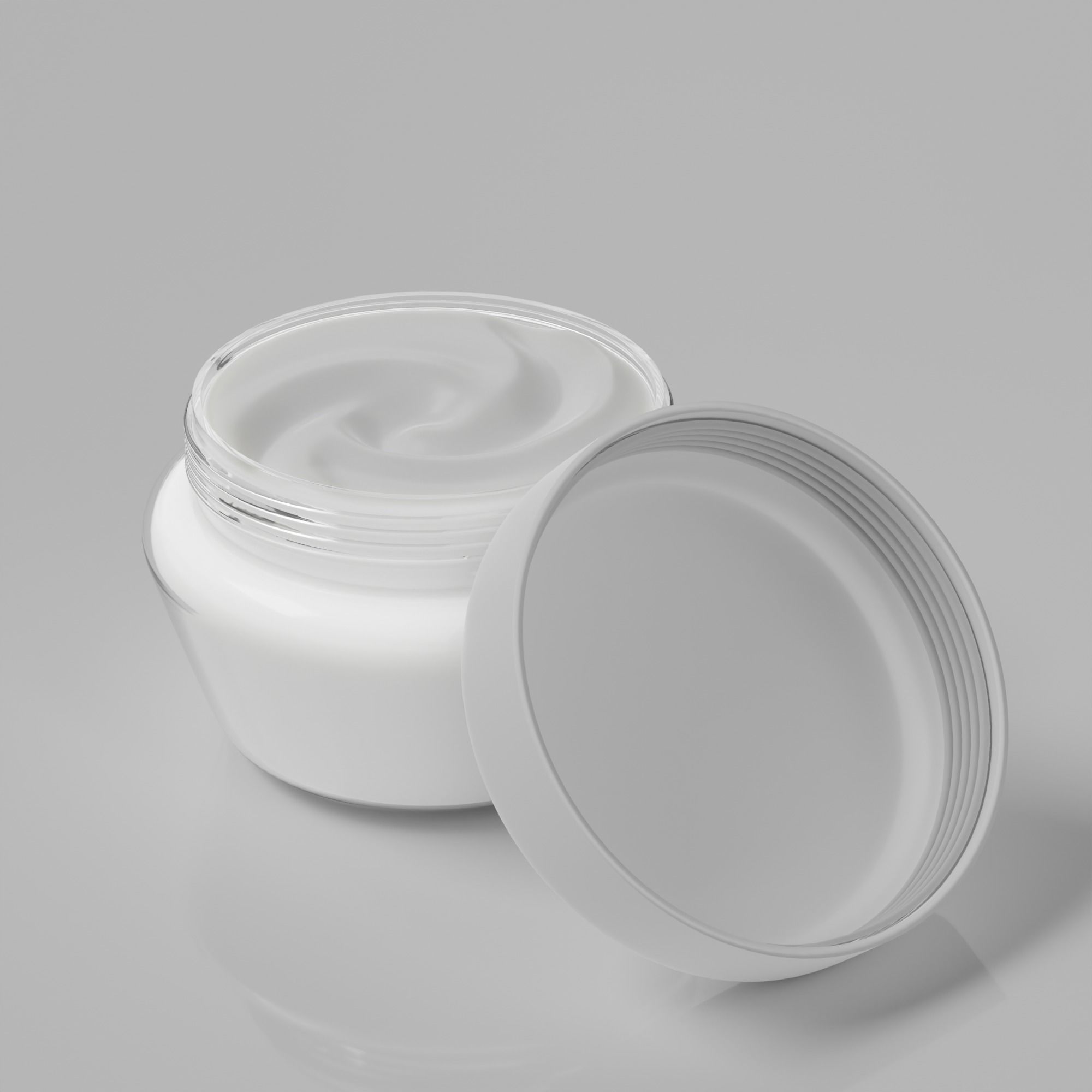 Cream Jar 15 Low-poly 3D model_1