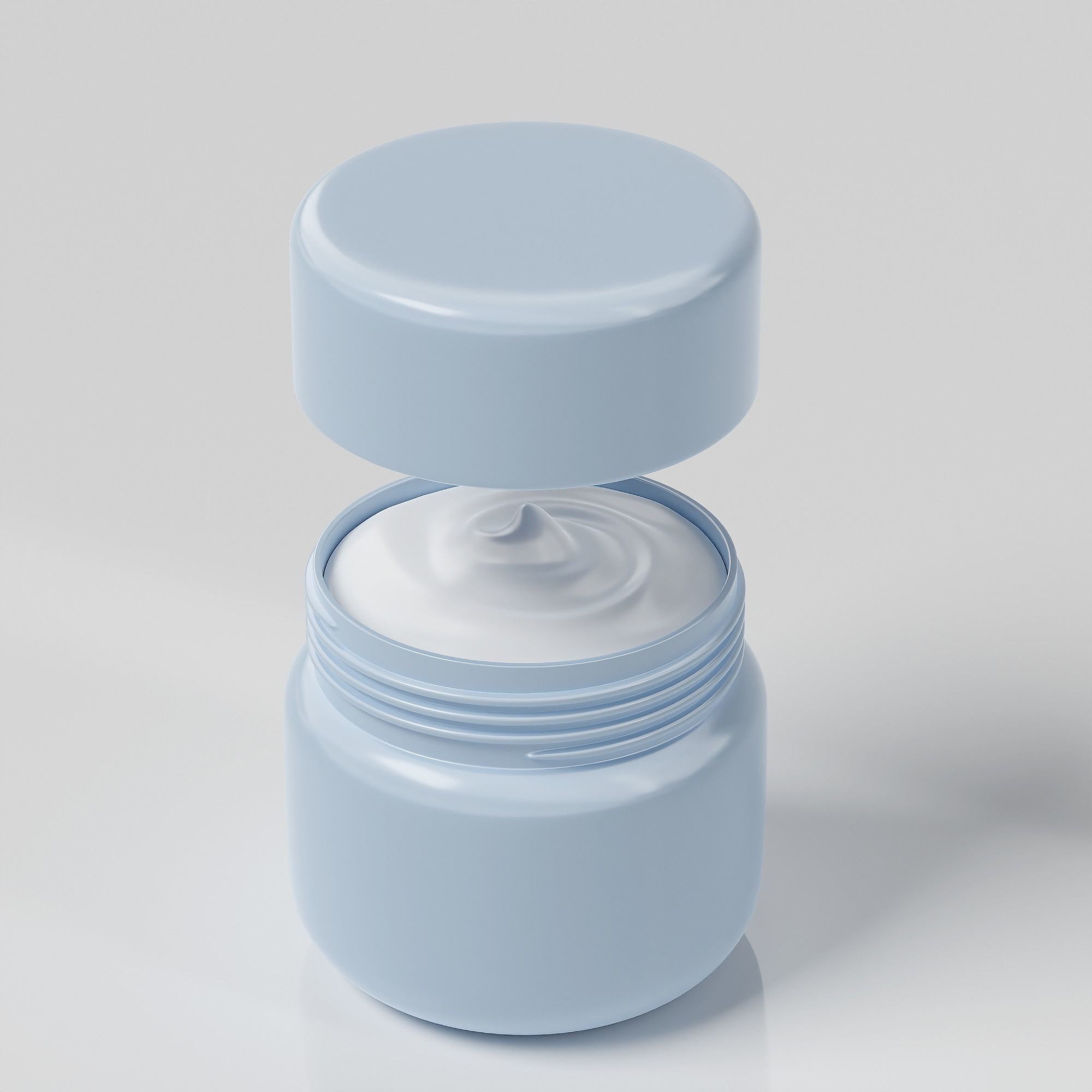 Cream Jar 14 Low-poly 3D model_1