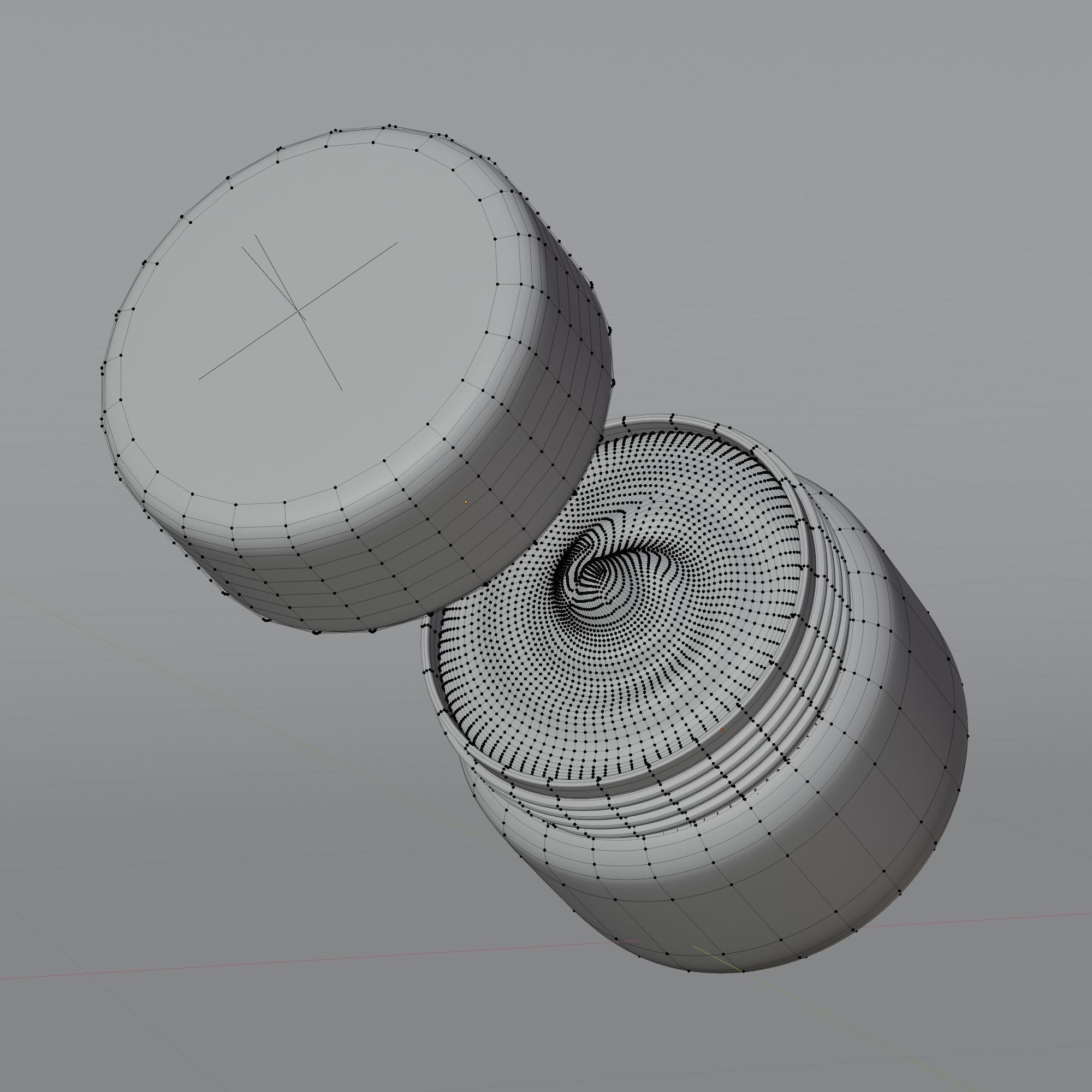 Cream Jar 14 Low-poly 3D model_9