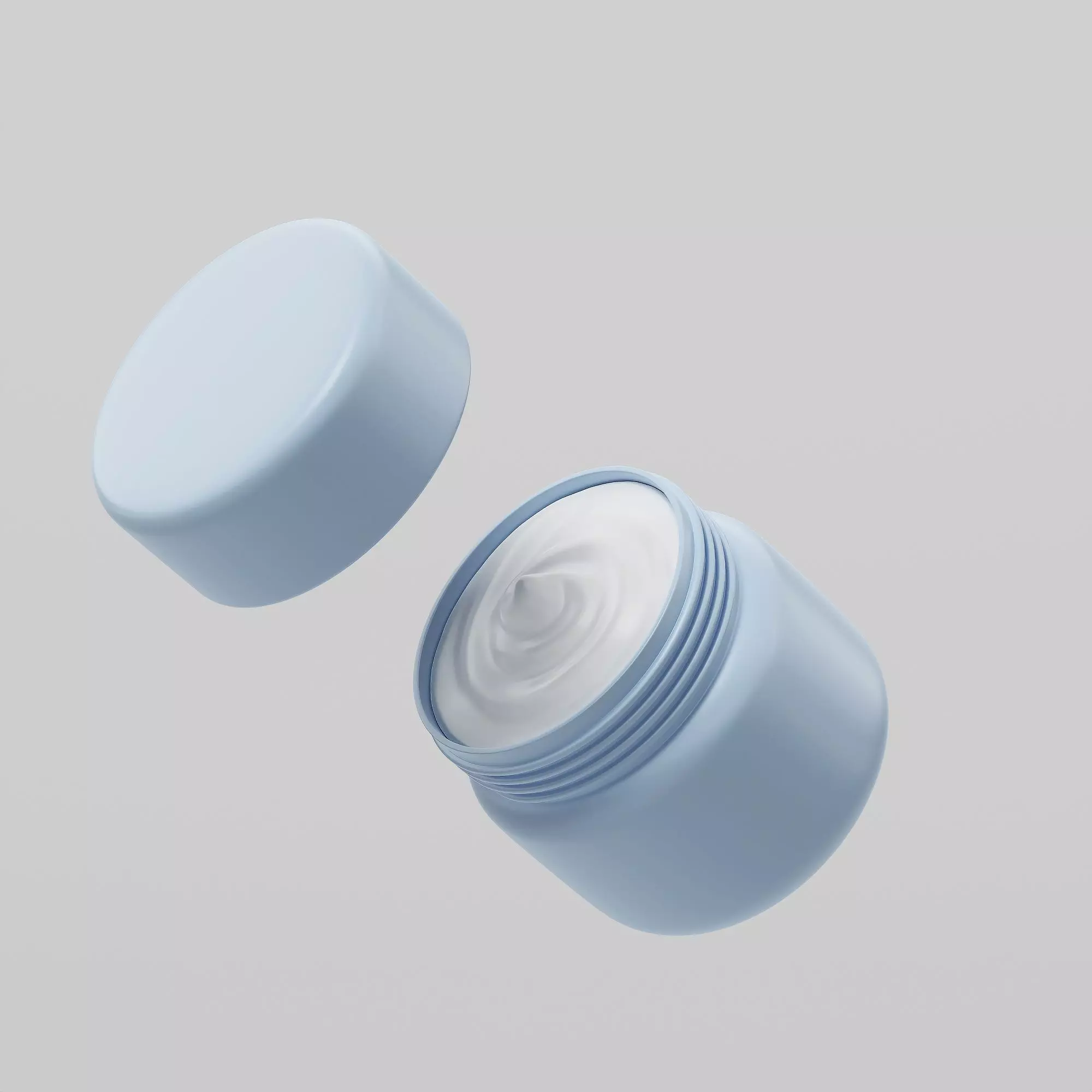 Cream Jar 14 Low-poly 3D model_0